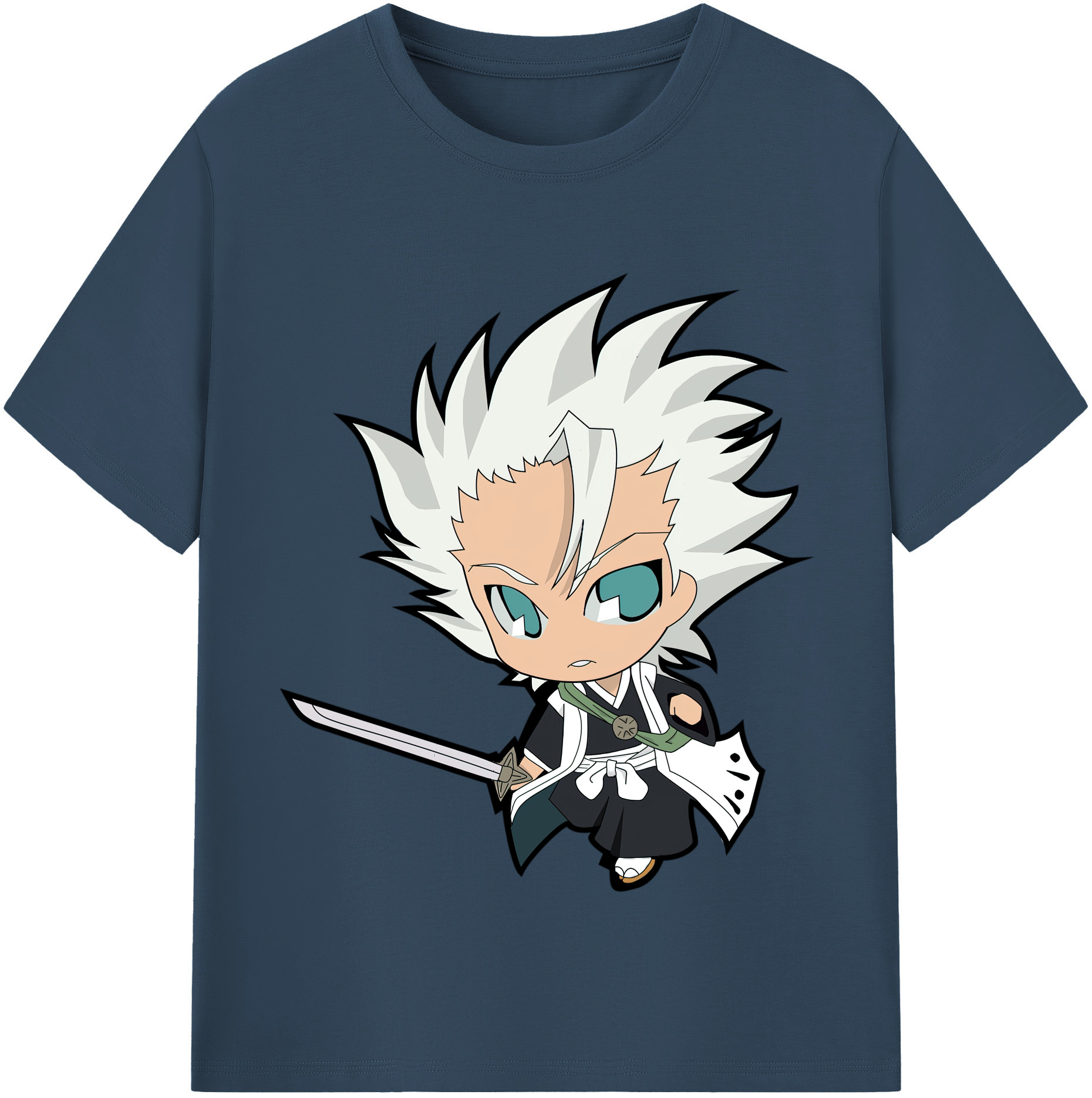 （画像用） ブリーチ 日番谷冬獅郎（ひつがや とうしろう） BLEACH Hitsugaya Toushirou 綿100％半袖Tシャツ（フロントプリント）