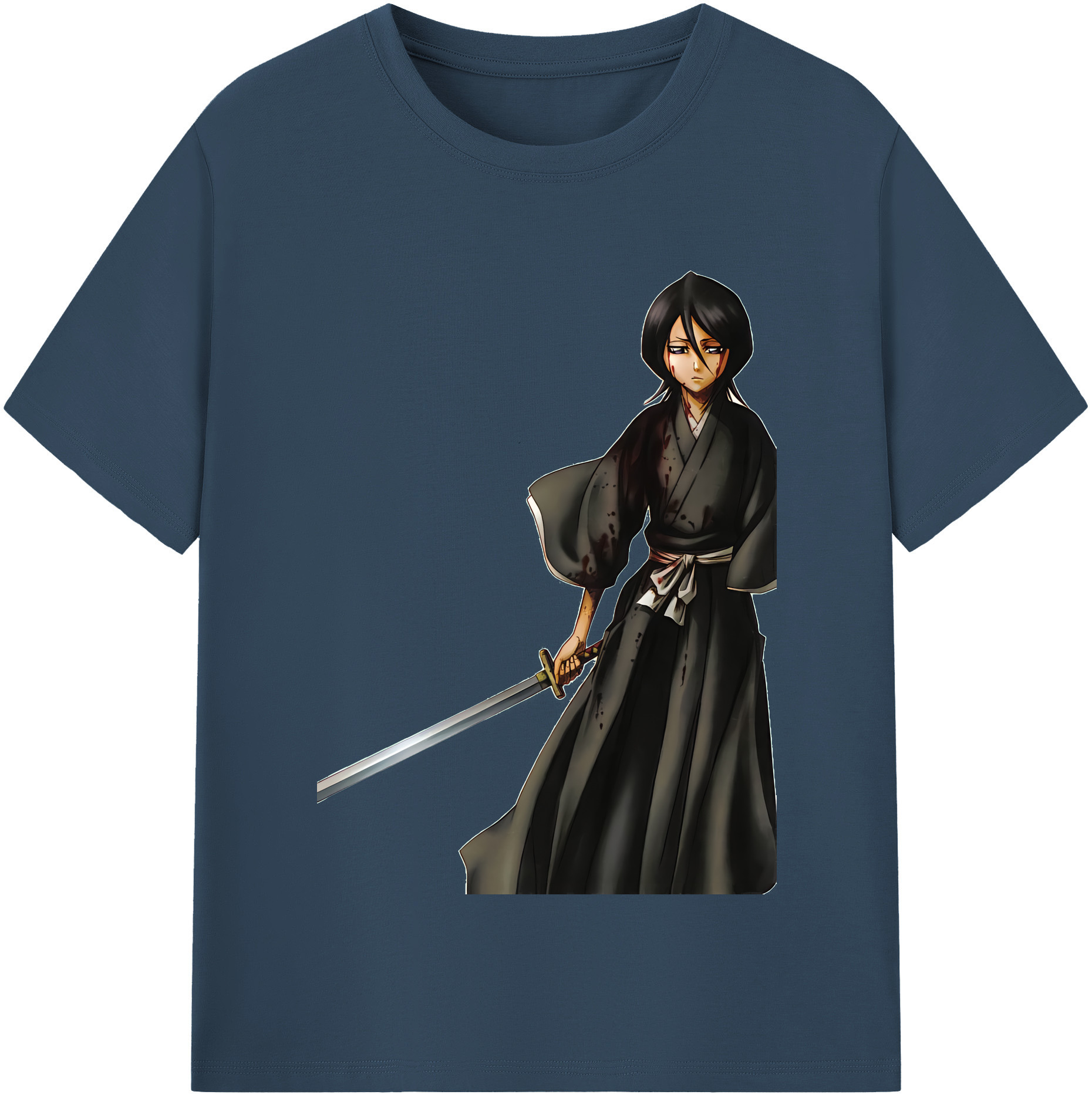 （画像用） ブリーチ 朽木ルキア BLEACH Kuchiki Rukia 綿100％半袖Tシャツ（フロントプリント）