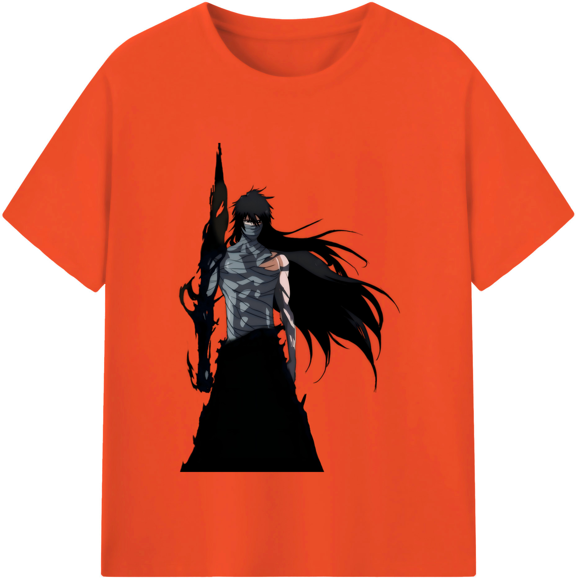 （画像用） ブリーチ 黒崎一護（くろさき いちご）BLEACH Kurosaki Ichigo 綿100％半袖Tシャツ（フロントプリント）