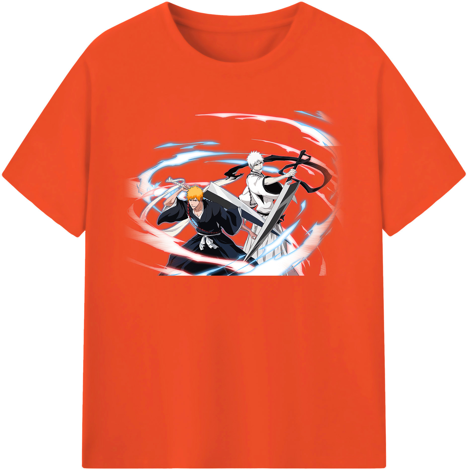 （画像用） ブリーチ 黒崎一護（くろさき いちご）BLEACH Kurosaki Ichigo 綿100％半袖Tシャツ（フロントプリント）