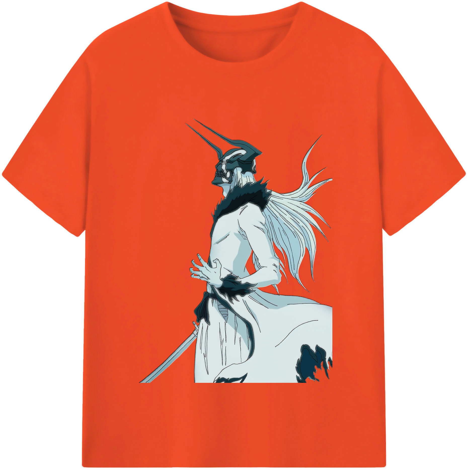 （画像用） ブリーチ 黒崎一護（くろさき いちご）BLEACH Kurosaki Ichigo 綿100％半袖Tシャツ（フロントプリント）