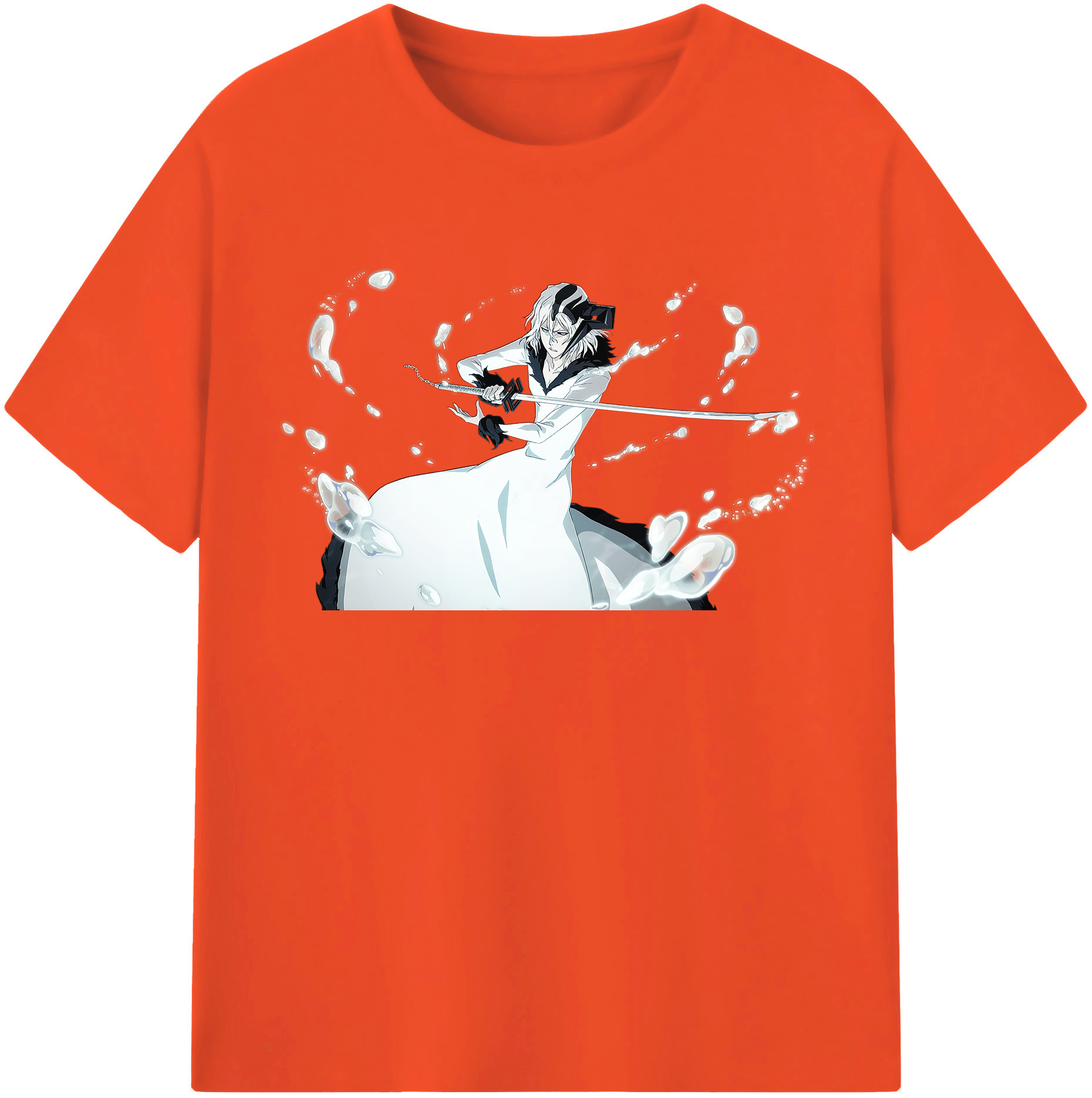 （画像用） ブリーチ 黒崎一護（くろさき いちご）BLEACH Kurosaki Ichigo 綿100％半袖Tシャツ（フロントプリント）