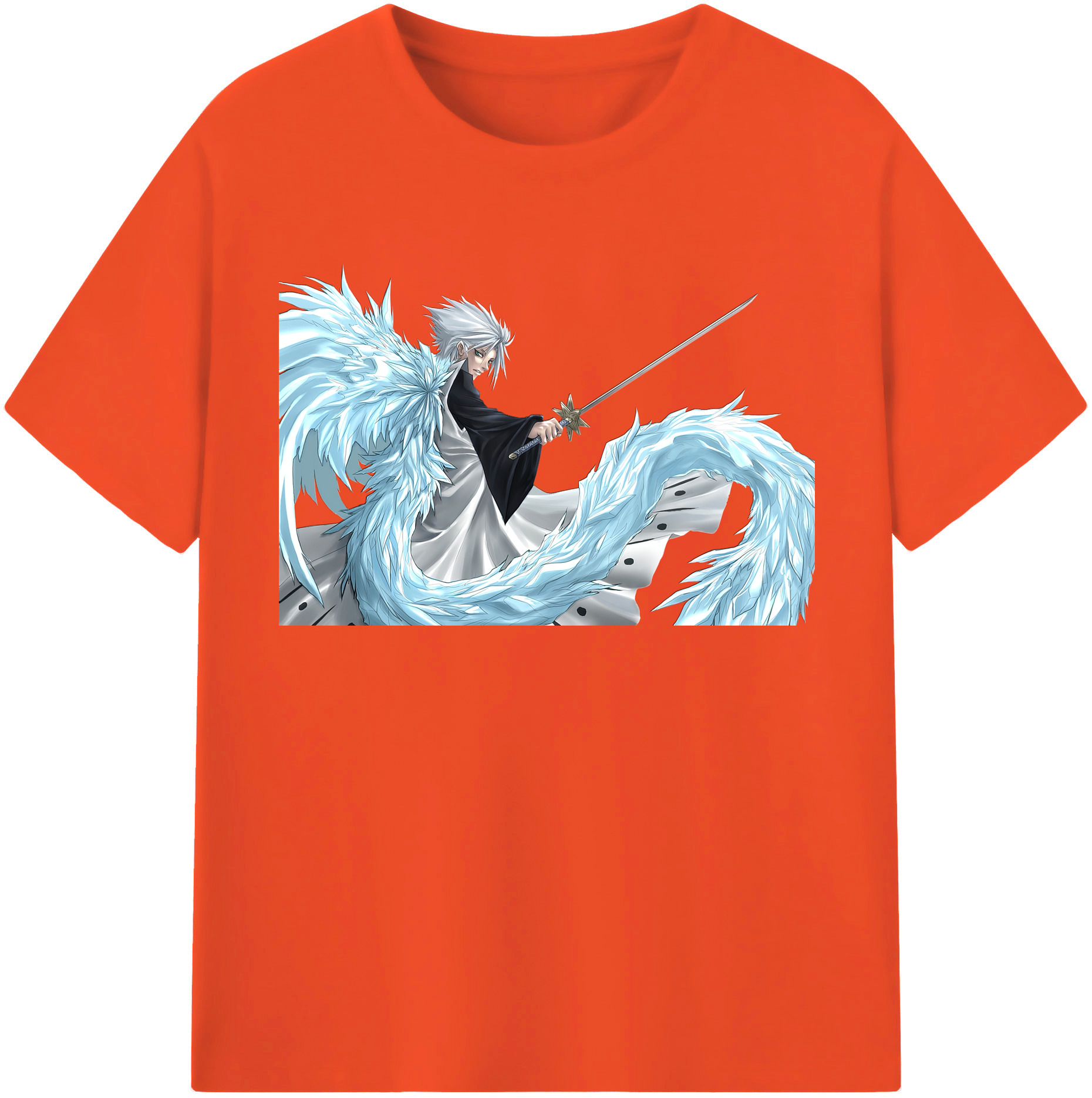 （画像用） ブリーチ 日番谷冬獅郎（ひつがや とうしろう） BLEACH Hitsugaya Toushirou 綿100％半袖Tシャツ（フロントプリント）