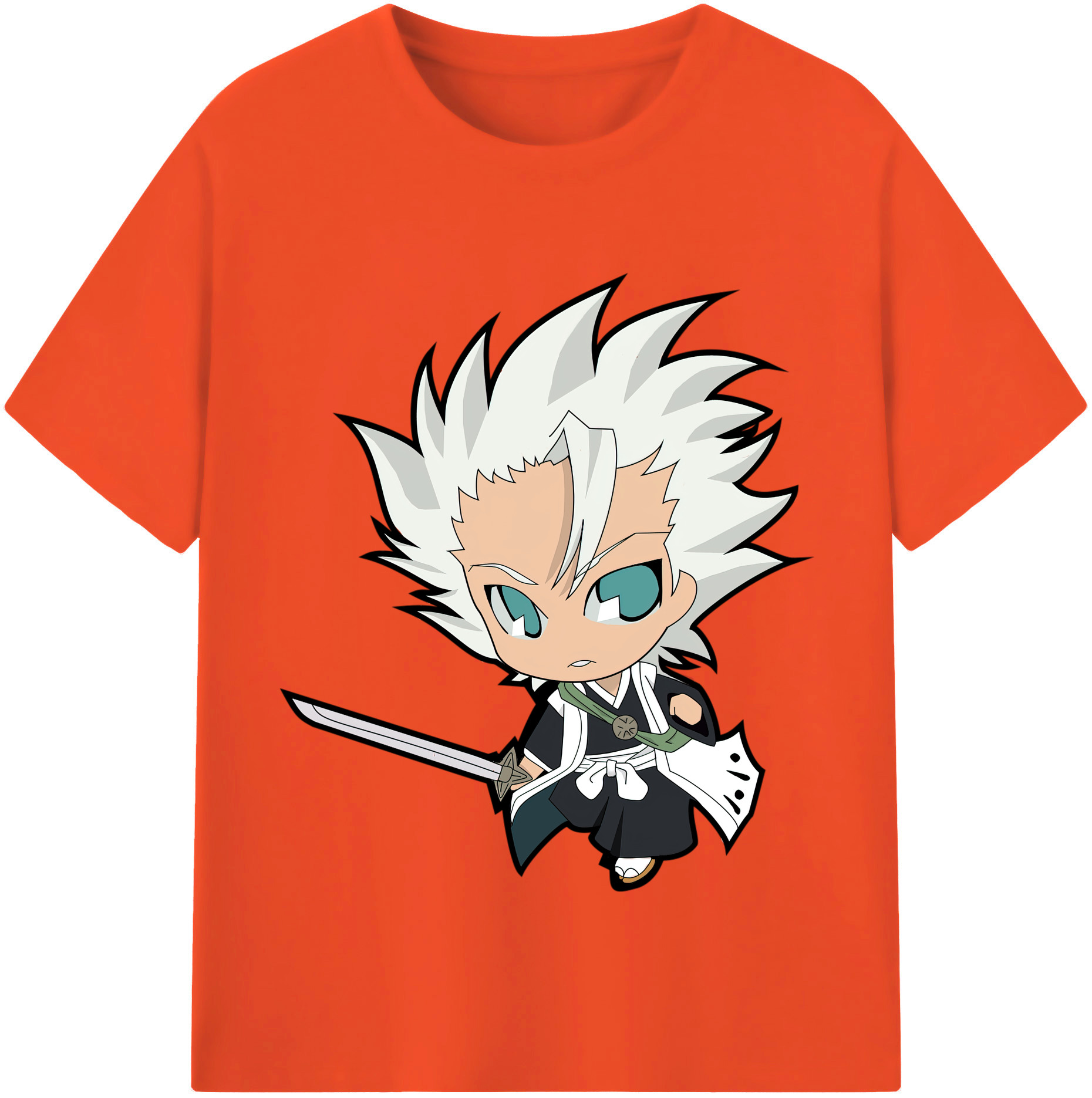 （画像用） ブリーチ 日番谷冬獅郎（ひつがや とうしろう） BLEACH Hitsugaya Toushirou 綿100％半袖Tシャツ（フロントプリント）