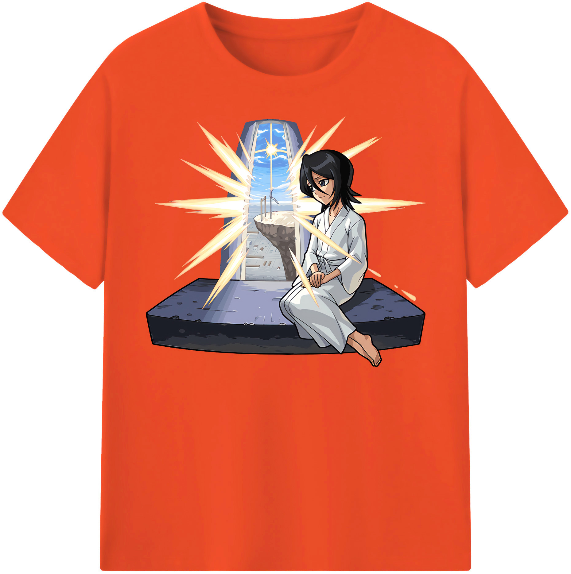（画像用） ブリーチ 朽木ルキア BLEACH Kuchiki Rukia 綿100％半袖Tシャツ（フロントプリント）