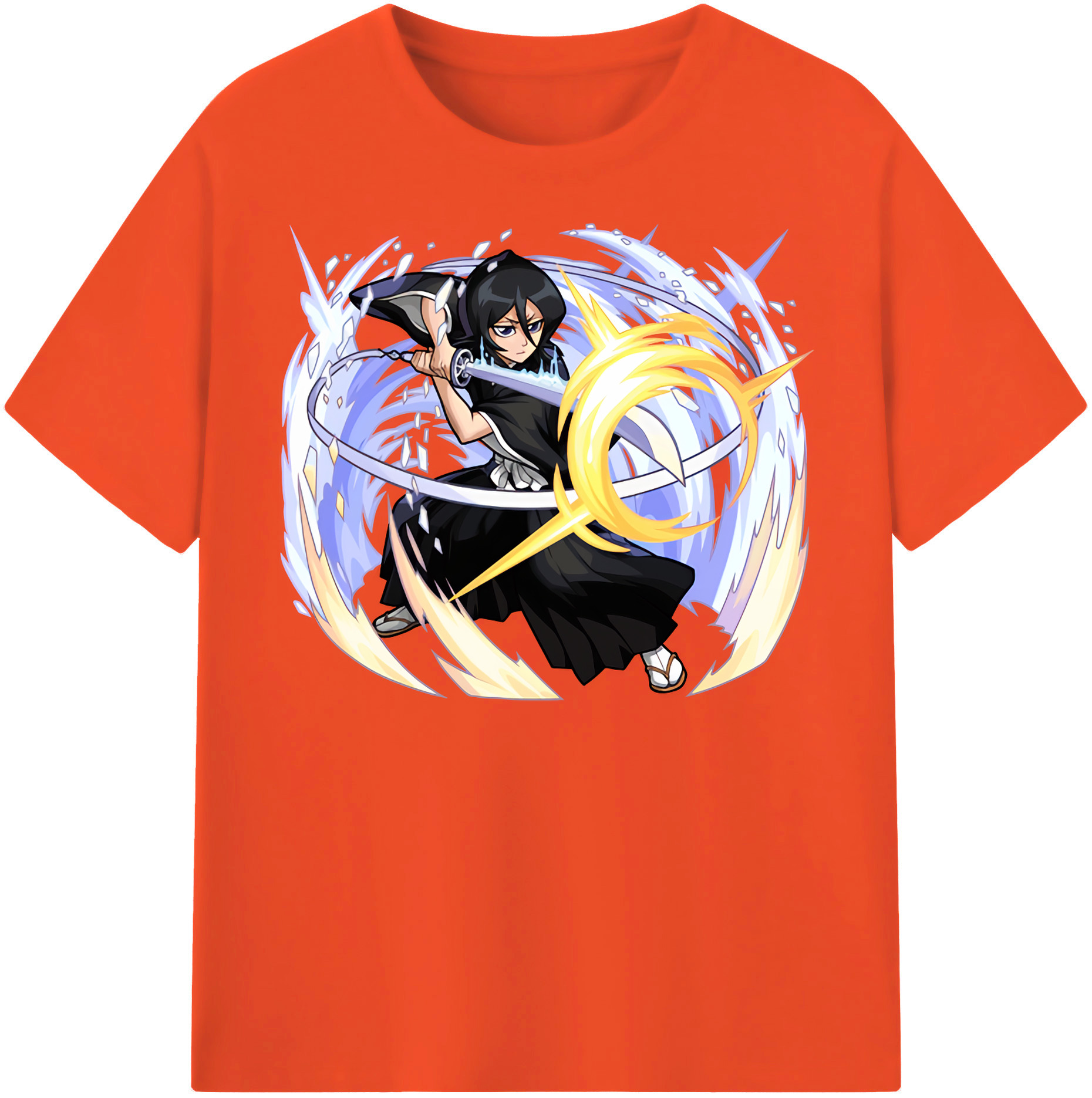 （画像用） ブリーチ 朽木ルキア BLEACH Kuchiki Rukia 綿100％半袖Tシャツ（フロントプリント）