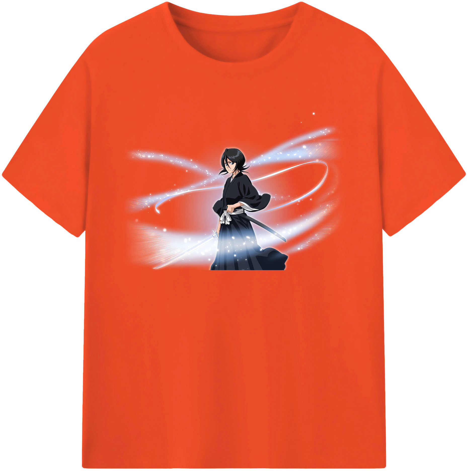 （画像用） ブリーチ 朽木ルキア BLEACH Kuchiki Rukia 綿100％半袖Tシャツ（フロントプリント）