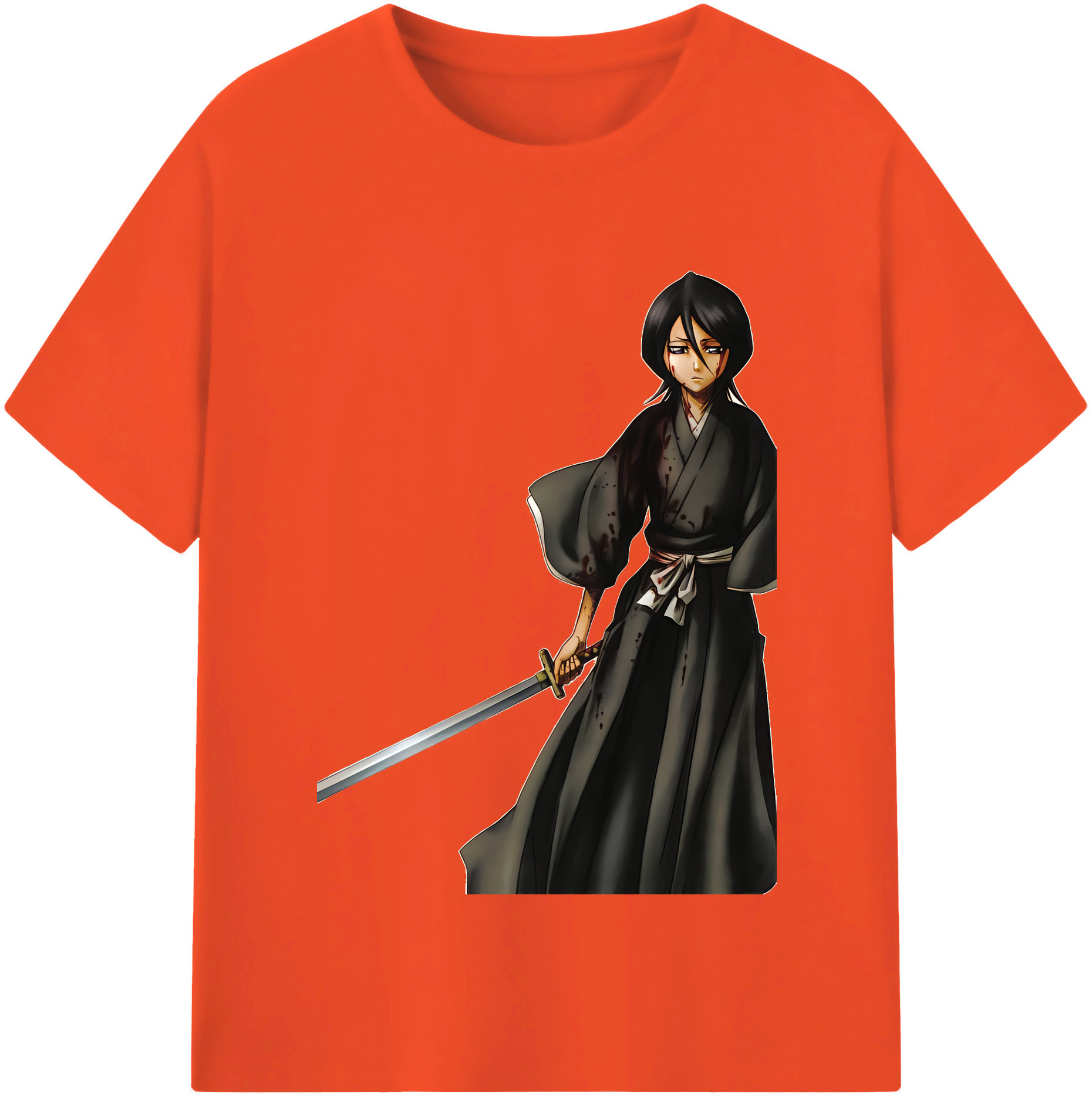 （画像用） ブリーチ 朽木ルキア BLEACH Kuchiki Rukia 綿100％半袖Tシャツ（フロントプリント）
