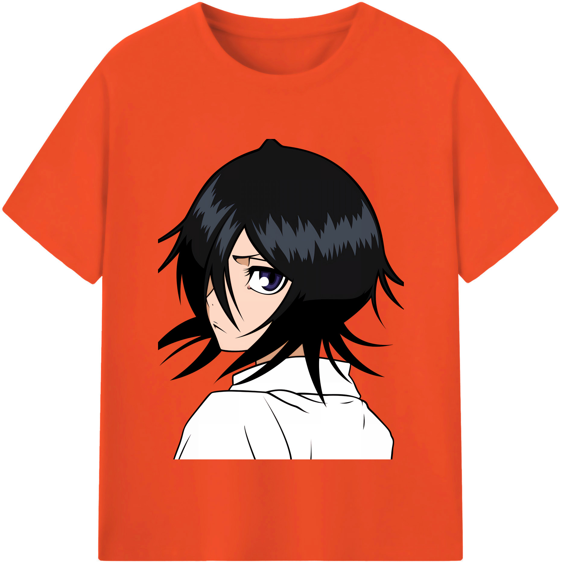 （画像用） ブリーチ 朽木ルキア BLEACH Kuchiki Rukia 綿100％半袖Tシャツ（フロントプリント）