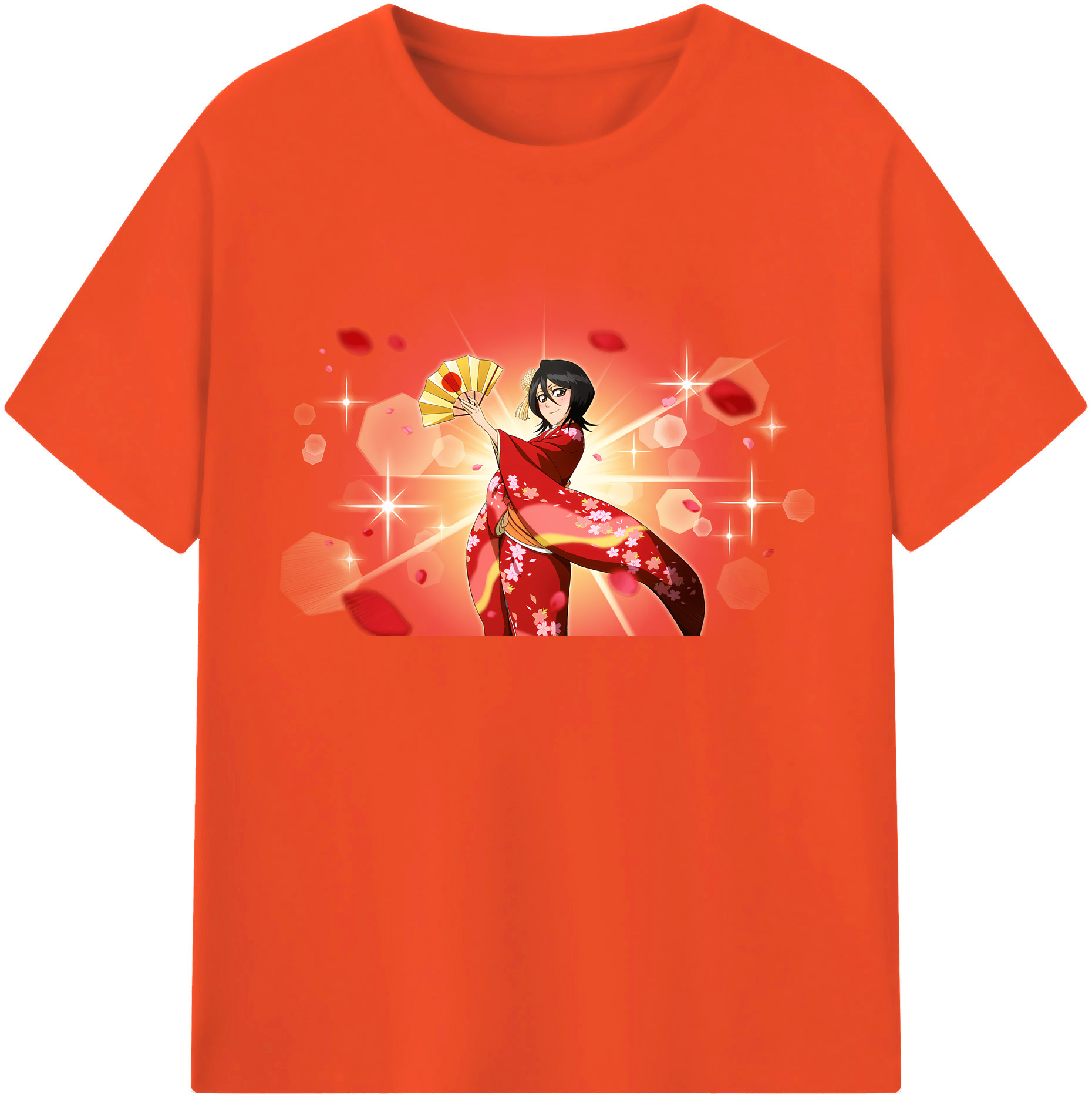 （画像用） ブリーチ 朽木ルキア BLEACH Kuchiki Rukia 綿100％半袖Tシャツ（フロントプリント）