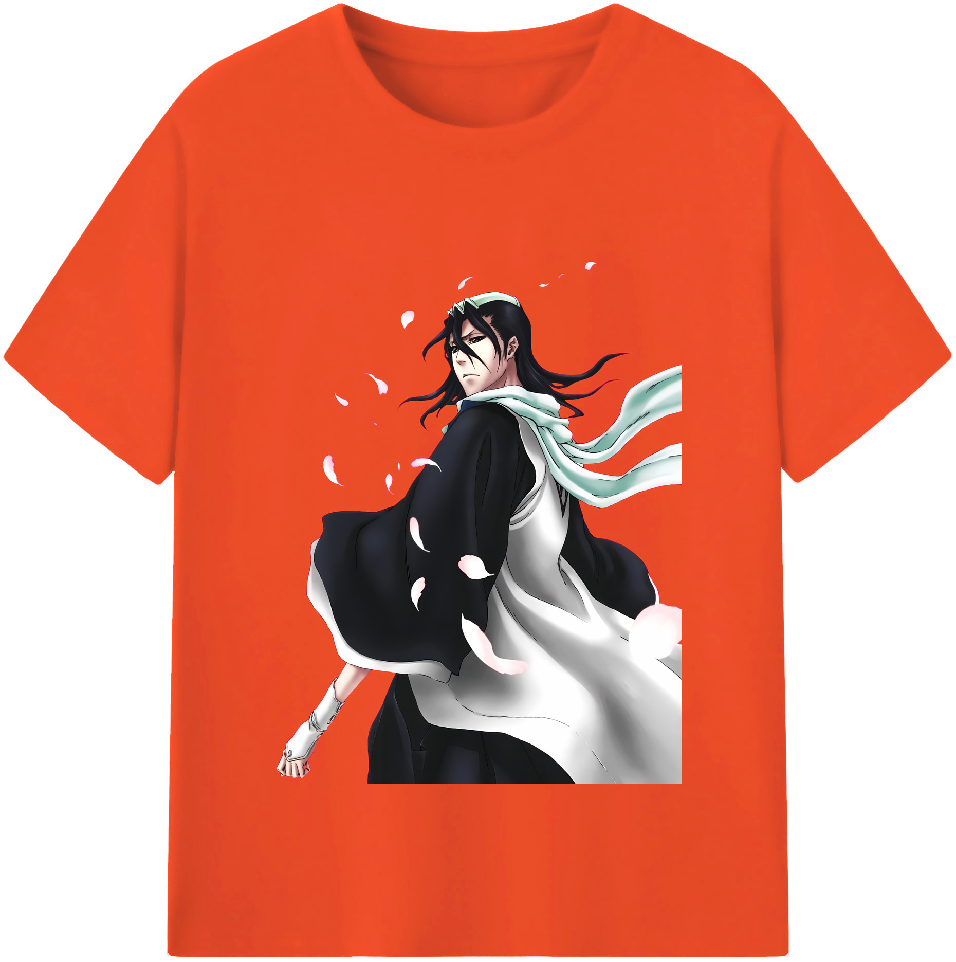 （画像用） ブリーチ くちき びゃくや BLEACH Kuchiki Byakuya 綿100％半袖Tシャツ（フロントプリント）
