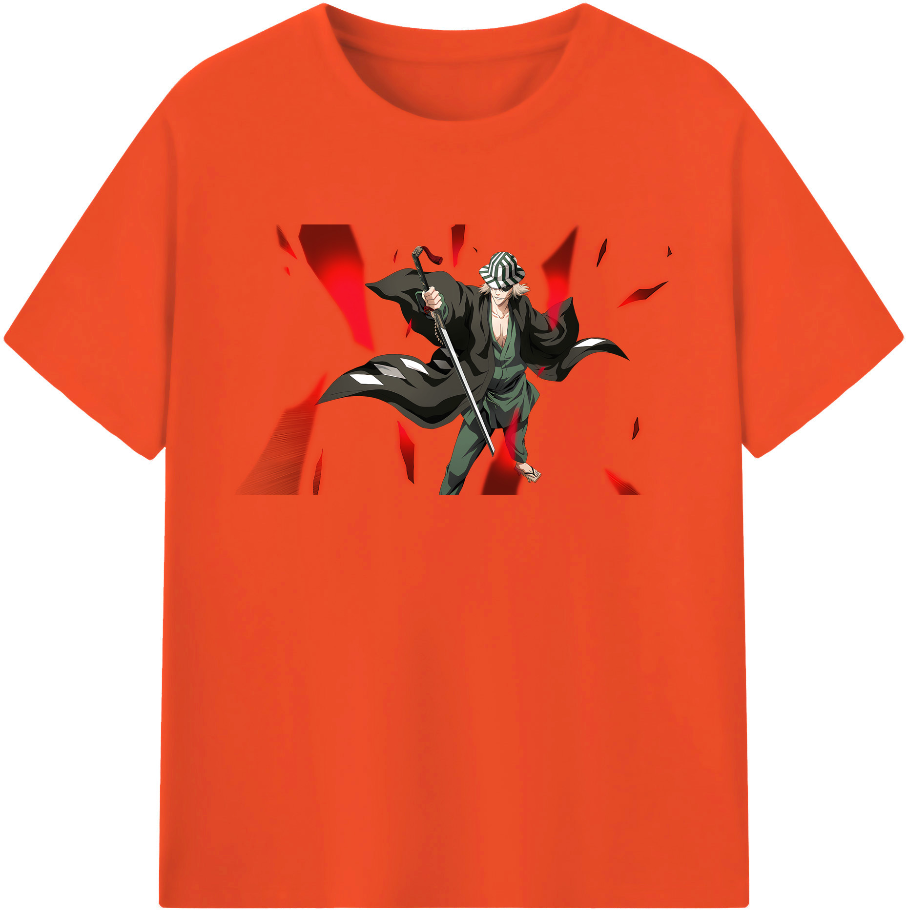 （画像用） "ブリーチ 浦原 喜助（うらはら きすけ） BLEACH Urahara Kisuke " 綿100％半袖Tシャツ（フロントプリント）
