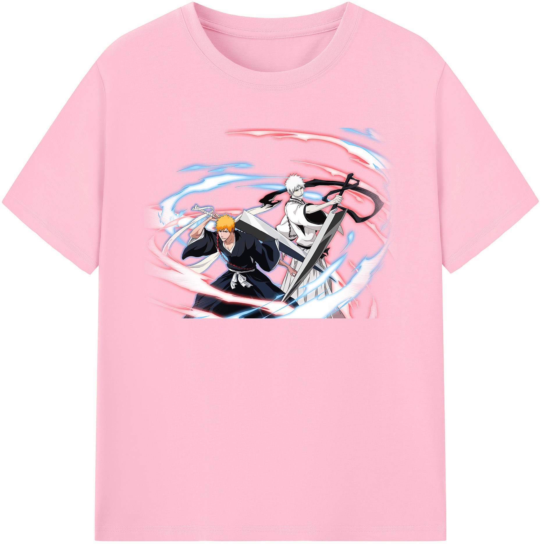 （画像用） ブリーチ 黒崎一護（くろさき いちご）BLEACH Kurosaki Ichigo 綿100％半袖Tシャツ（フロントプリント）