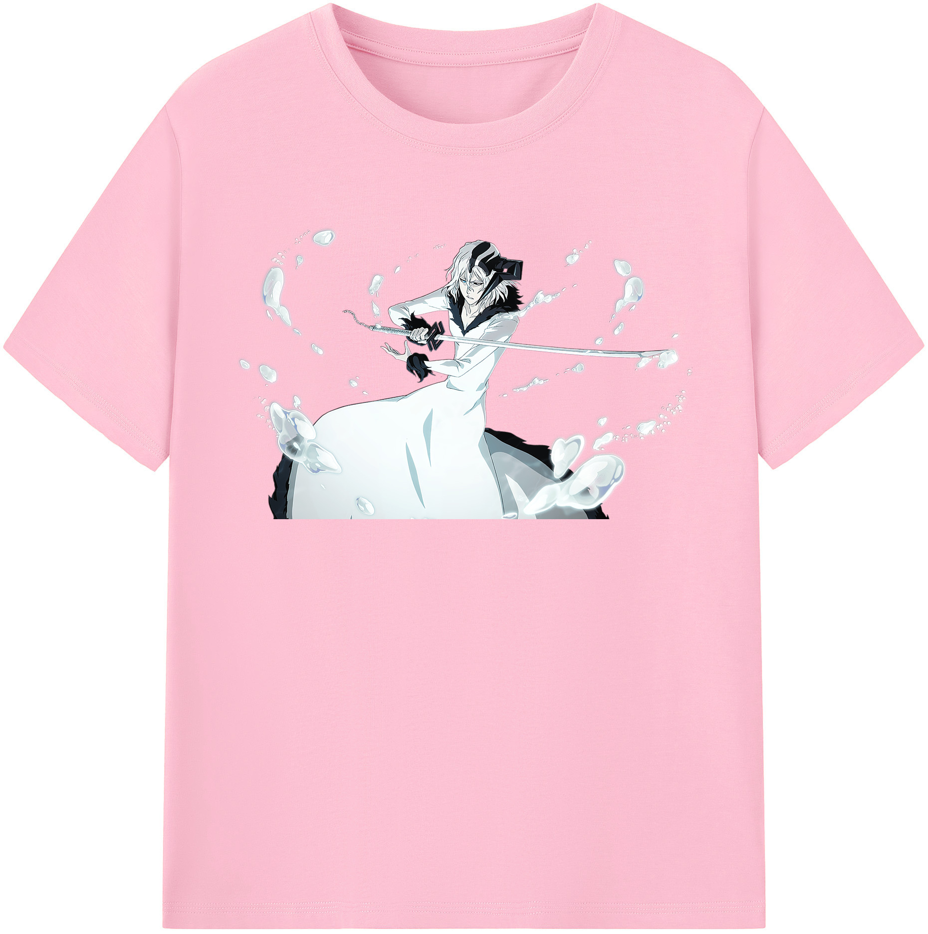 （画像用） ブリーチ 黒崎一護（くろさき いちご）BLEACH Kurosaki Ichigo 綿100％半袖Tシャツ（フロントプリント）