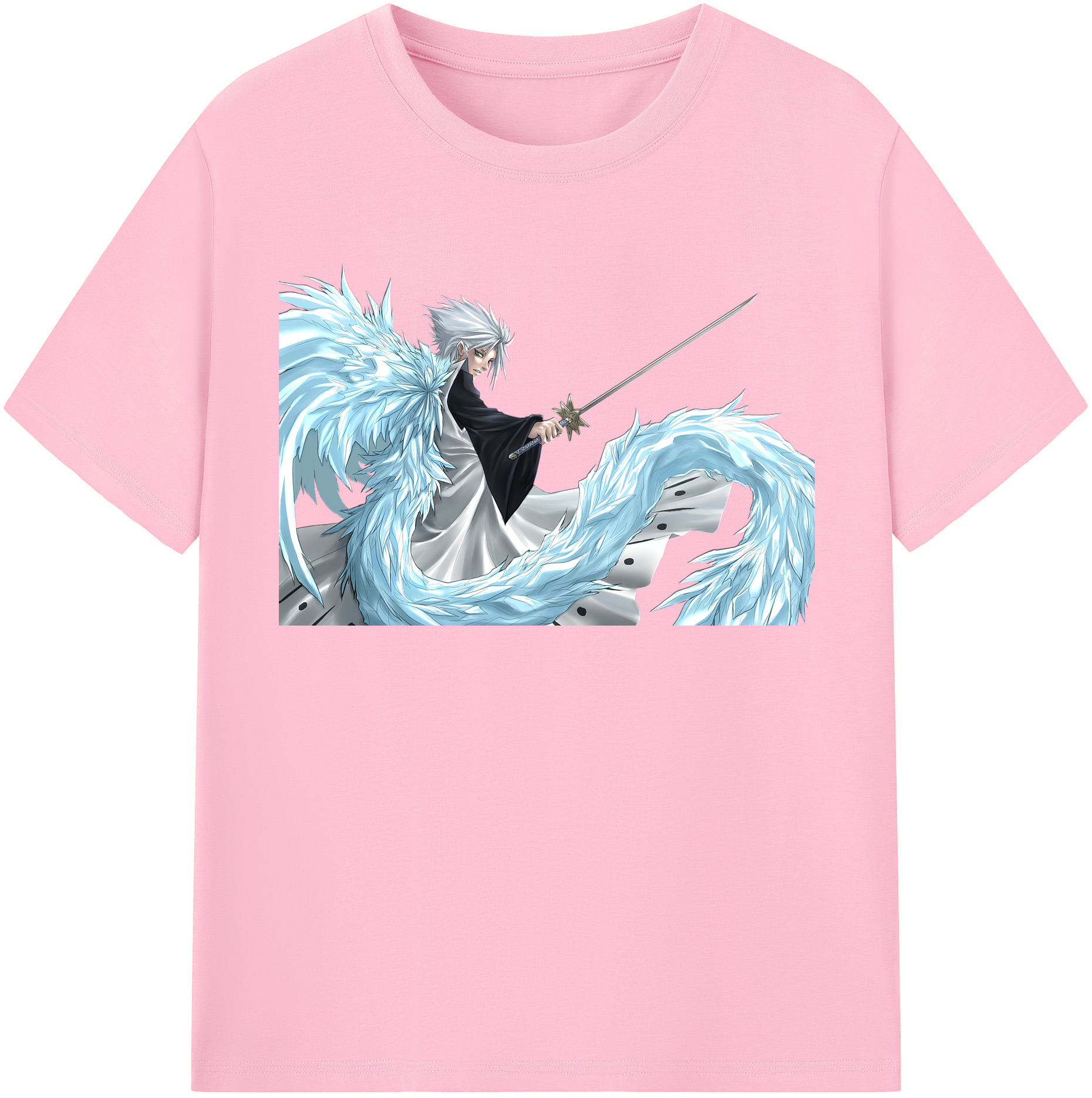 （画像用） ブリーチ 日番谷冬獅郎（ひつがや とうしろう） BLEACH Hitsugaya Toushirou 綿100％半袖Tシャツ（フロントプリント）