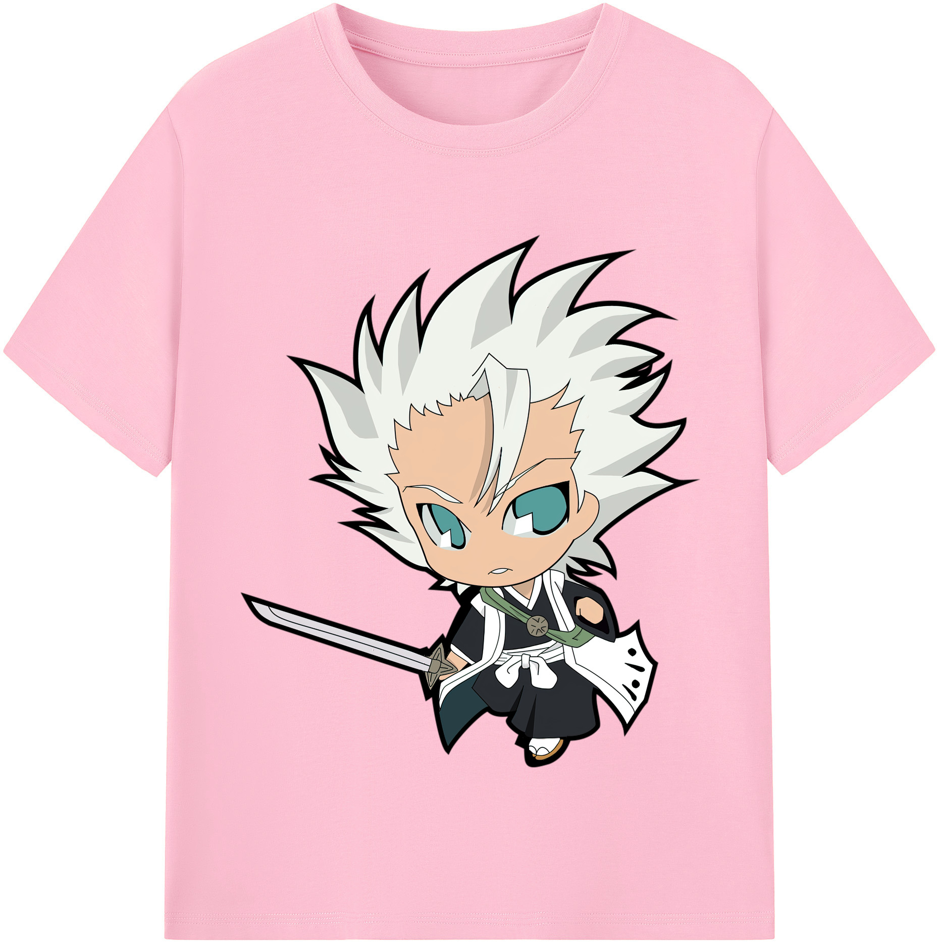 （画像用） ブリーチ 日番谷冬獅郎（ひつがや とうしろう） BLEACH Hitsugaya Toushirou 綿100％半袖Tシャツ（フロントプリント）