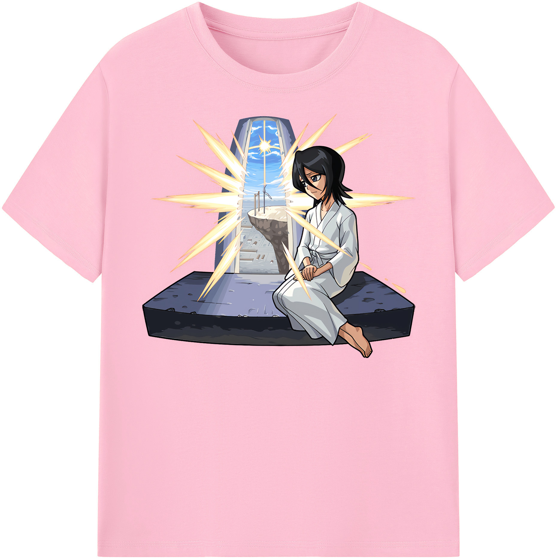 （画像用） ブリーチ 朽木ルキア BLEACH Kuchiki Rukia 綿100％半袖Tシャツ（フロントプリント）