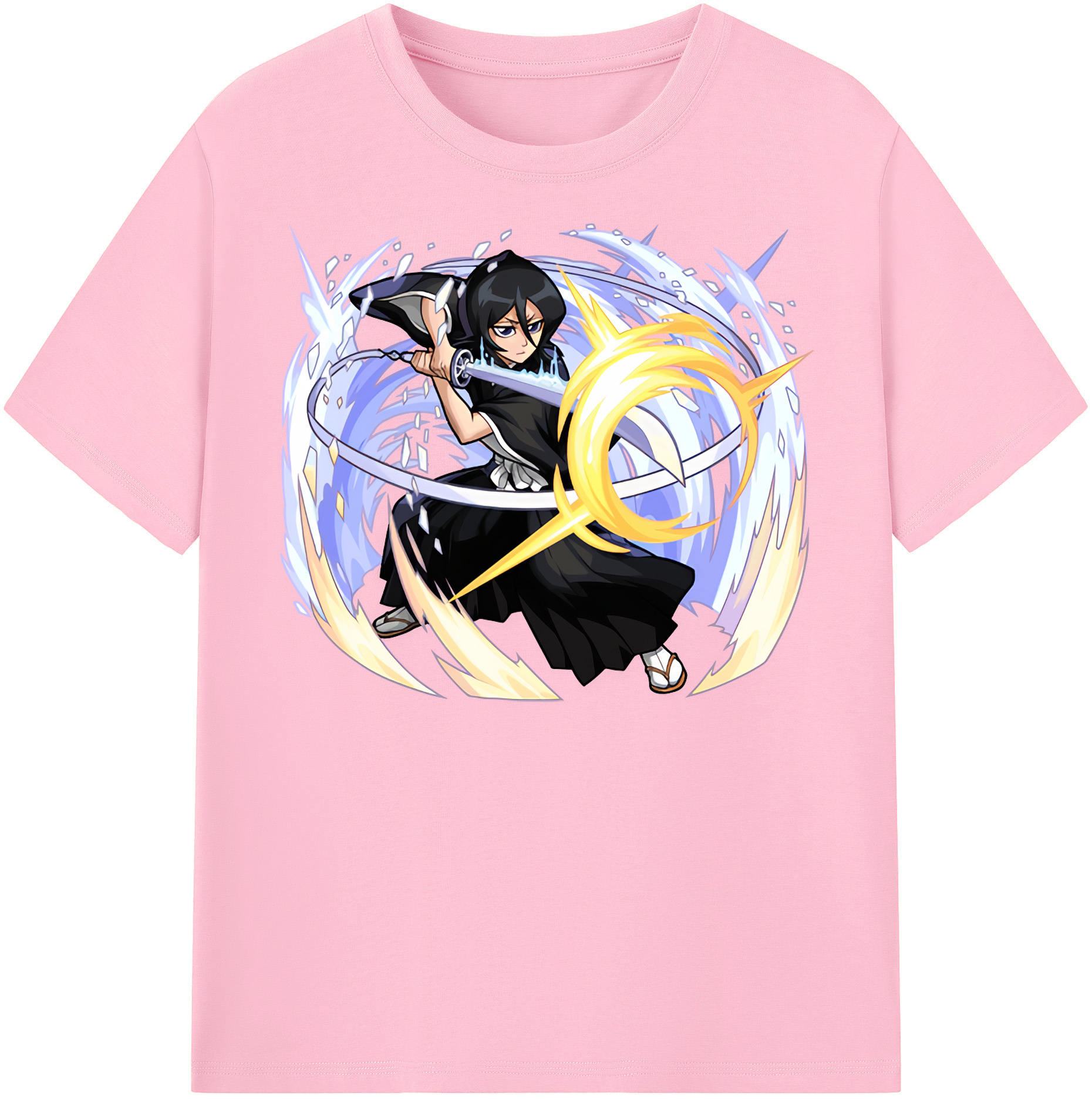 （画像用） ブリーチ 朽木ルキア BLEACH Kuchiki Rukia 綿100％半袖Tシャツ（フロントプリント）