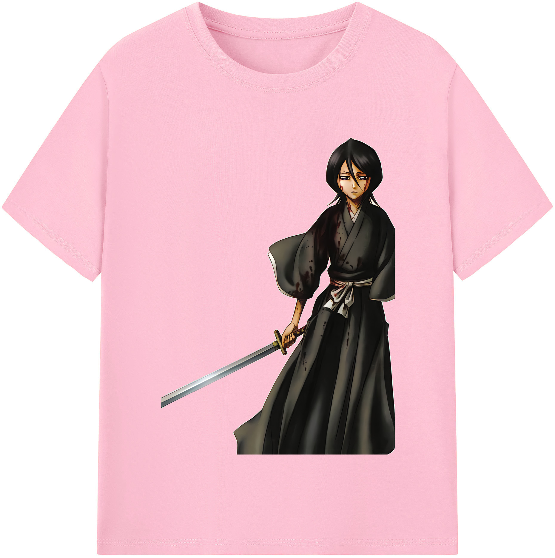 （画像用） ブリーチ 朽木ルキア BLEACH Kuchiki Rukia 綿100％半袖Tシャツ（フロントプリント）