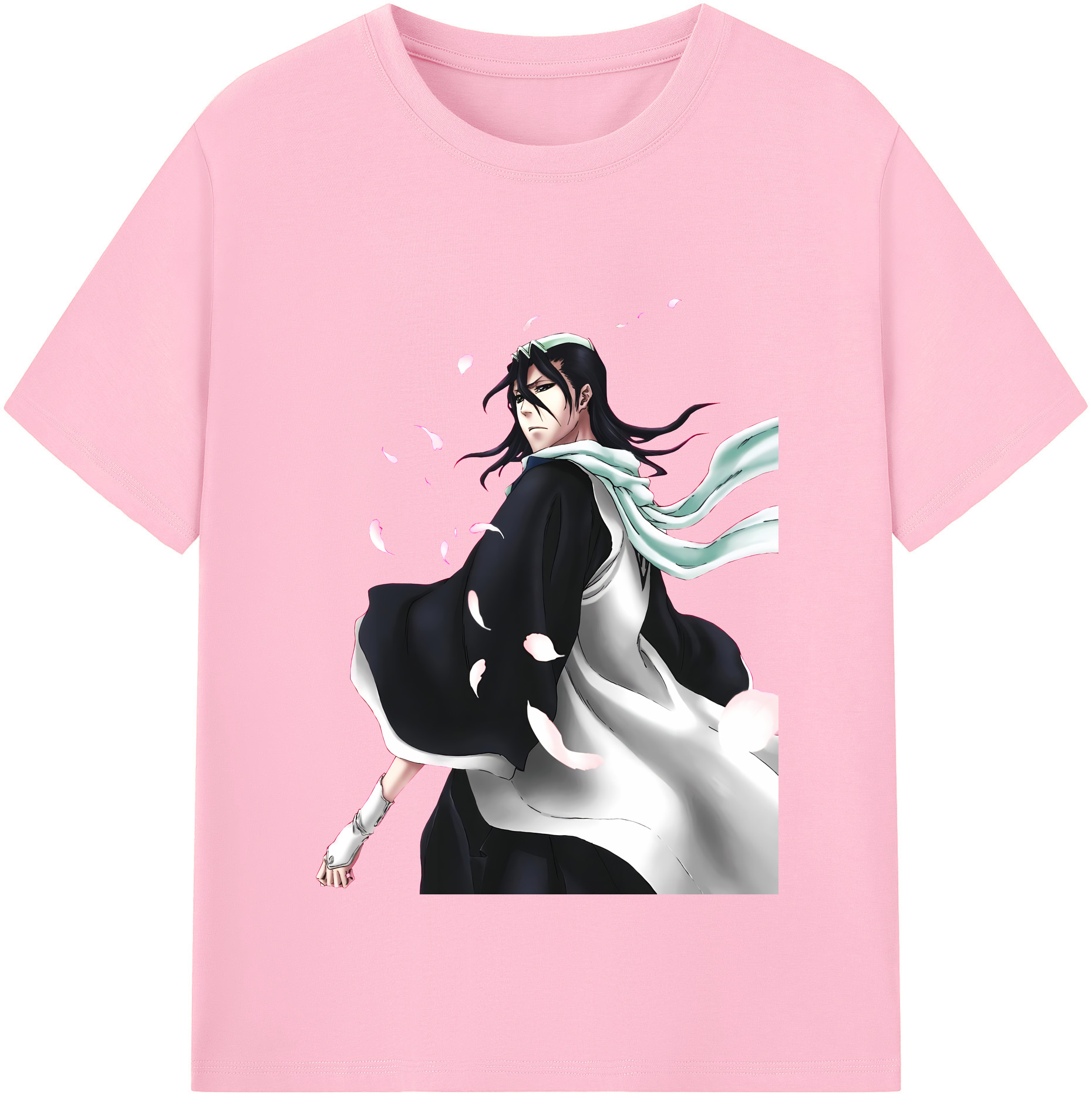 （画像用） ブリーチ くちき びゃくや BLEACH Kuchiki Byakuya 綿100％半袖Tシャツ（フロントプリント）