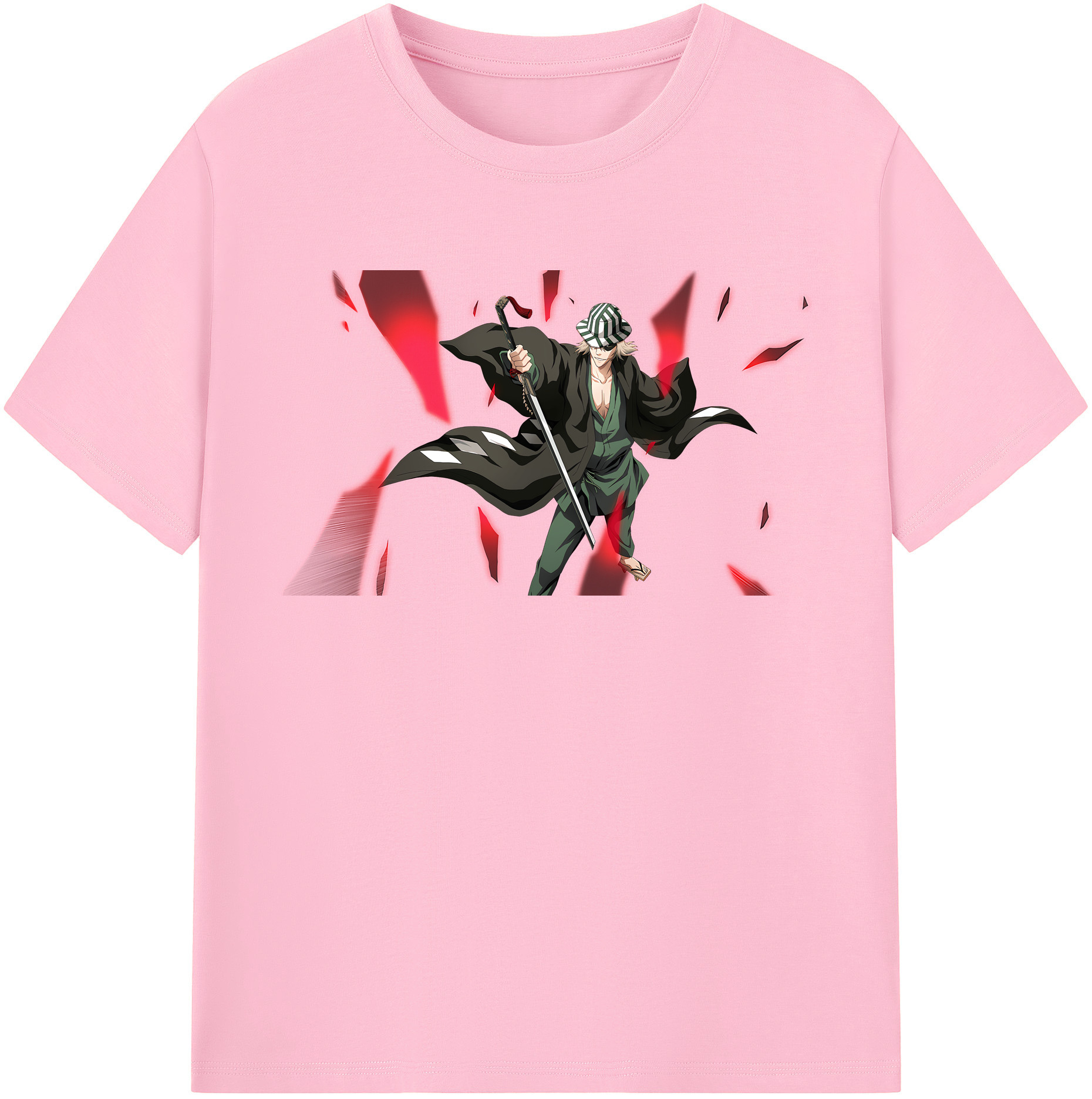 （画像用） "ブリーチ 浦原 喜助（うらはら きすけ） BLEACH Urahara Kisuke " 綿100％半袖Tシャツ（フロントプリント）