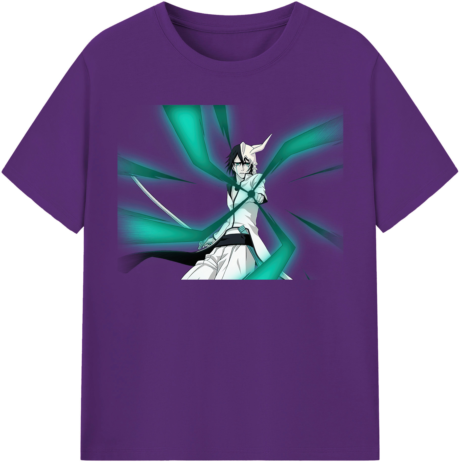 （画像用） ブリーチ ウルキオラ·シファー BLEACH Ulquiorra cifer 綿100％半袖Tシャツ（フロントプリント）