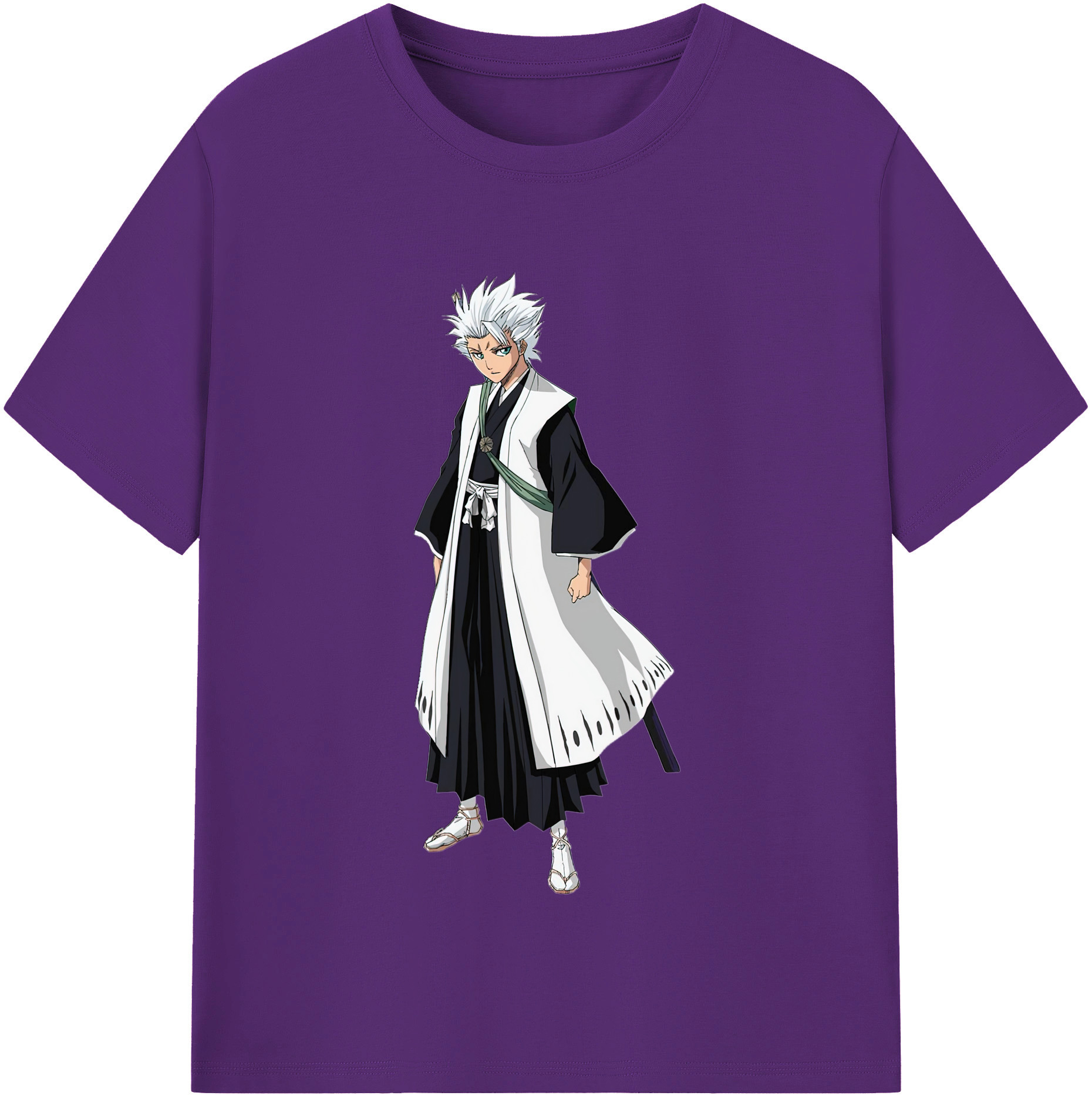 （画像用） ブリーチ 日番谷冬獅郎（ひつがや とうしろう） BLEACH Hitsugaya Toushirou 綿100％半袖Tシャツ（フロントプリント）