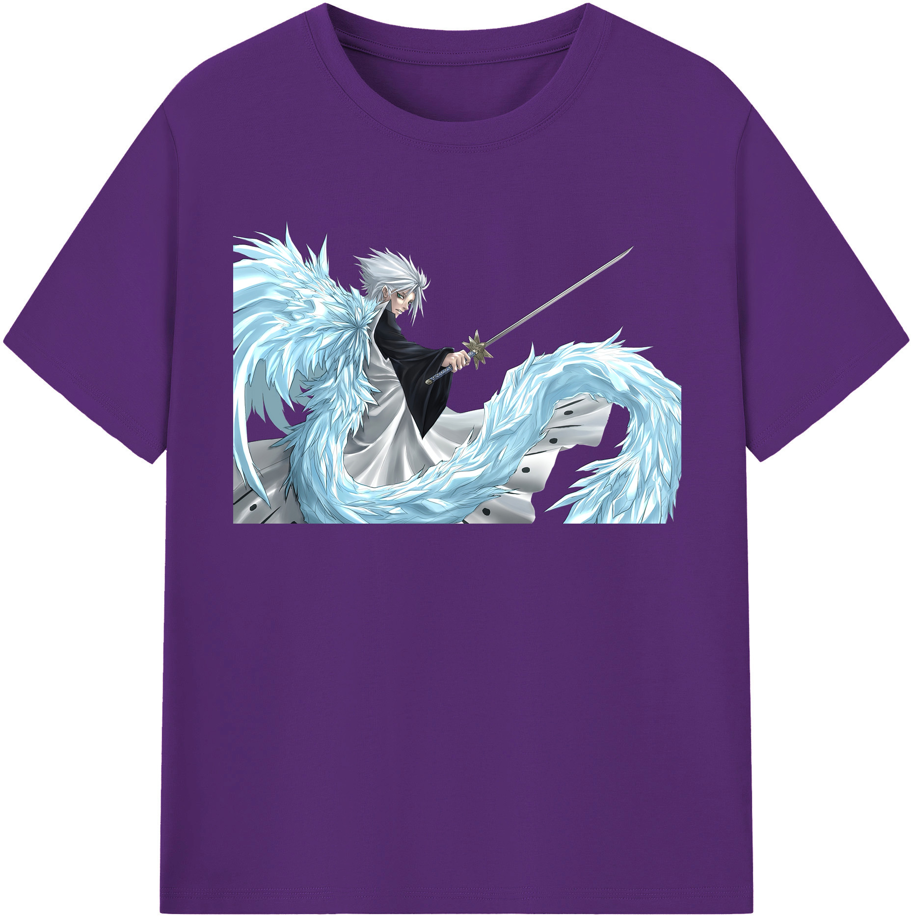（画像用） ブリーチ 日番谷冬獅郎（ひつがや とうしろう） BLEACH Hitsugaya Toushirou 綿100％半袖Tシャツ（フロントプリント）