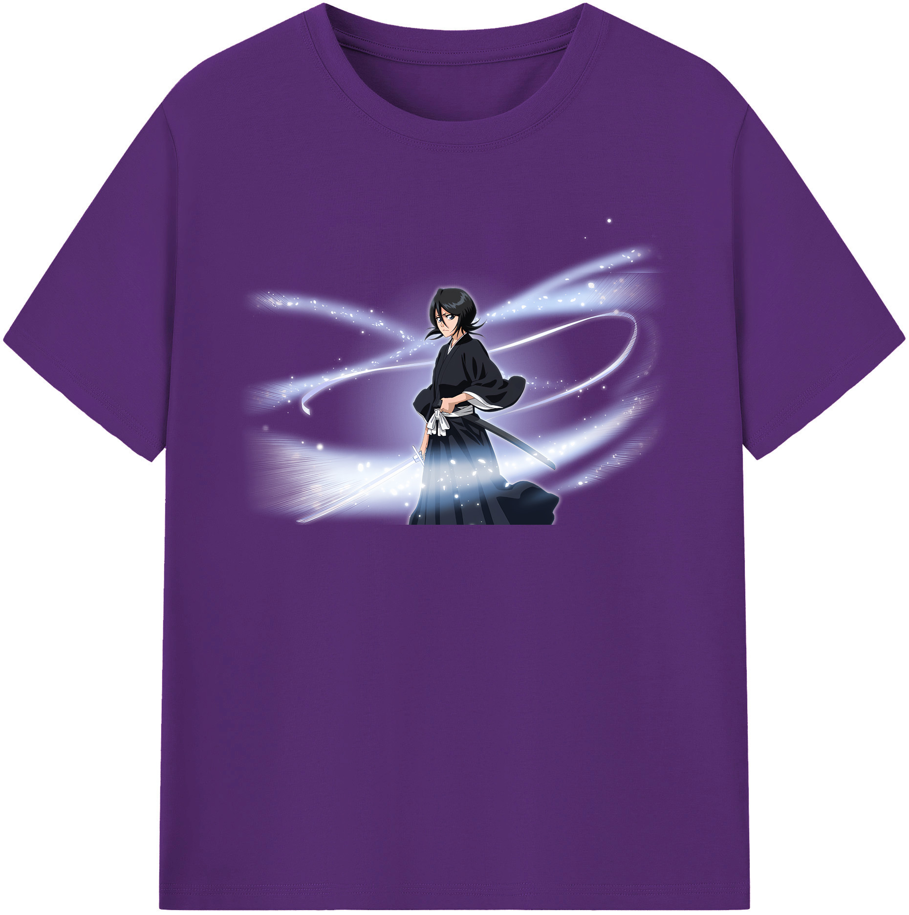 （画像用） ブリーチ 朽木ルキア BLEACH Kuchiki Rukia 綿100％半袖Tシャツ（フロントプリント）