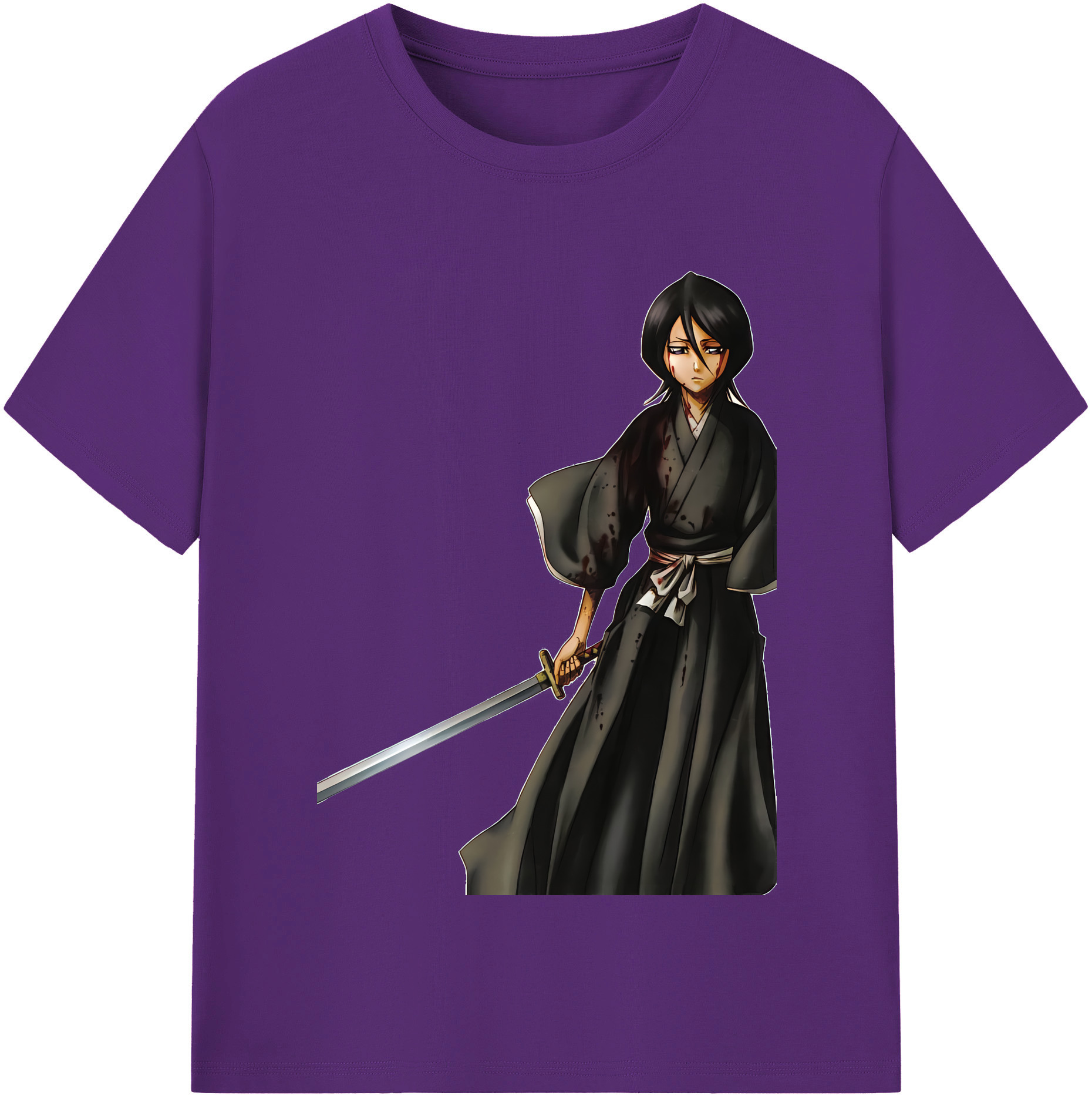 （画像用） ブリーチ 朽木ルキア BLEACH Kuchiki Rukia 綿100％半袖Tシャツ（フロントプリント）