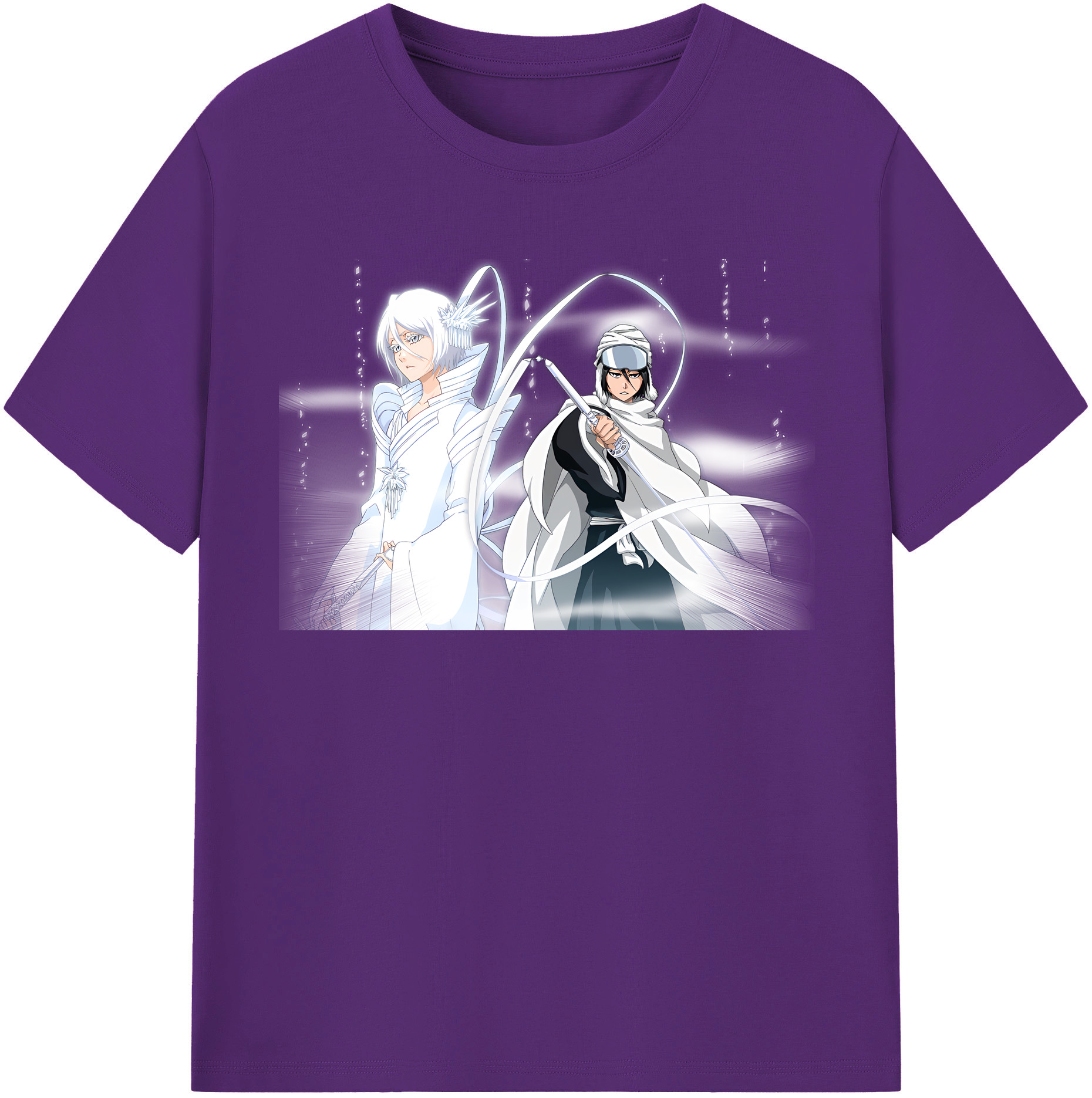 （画像用） ブリーチ 朽木ルキア BLEACH Kuchiki Rukia 綿100％半袖Tシャツ（フロントプリント）