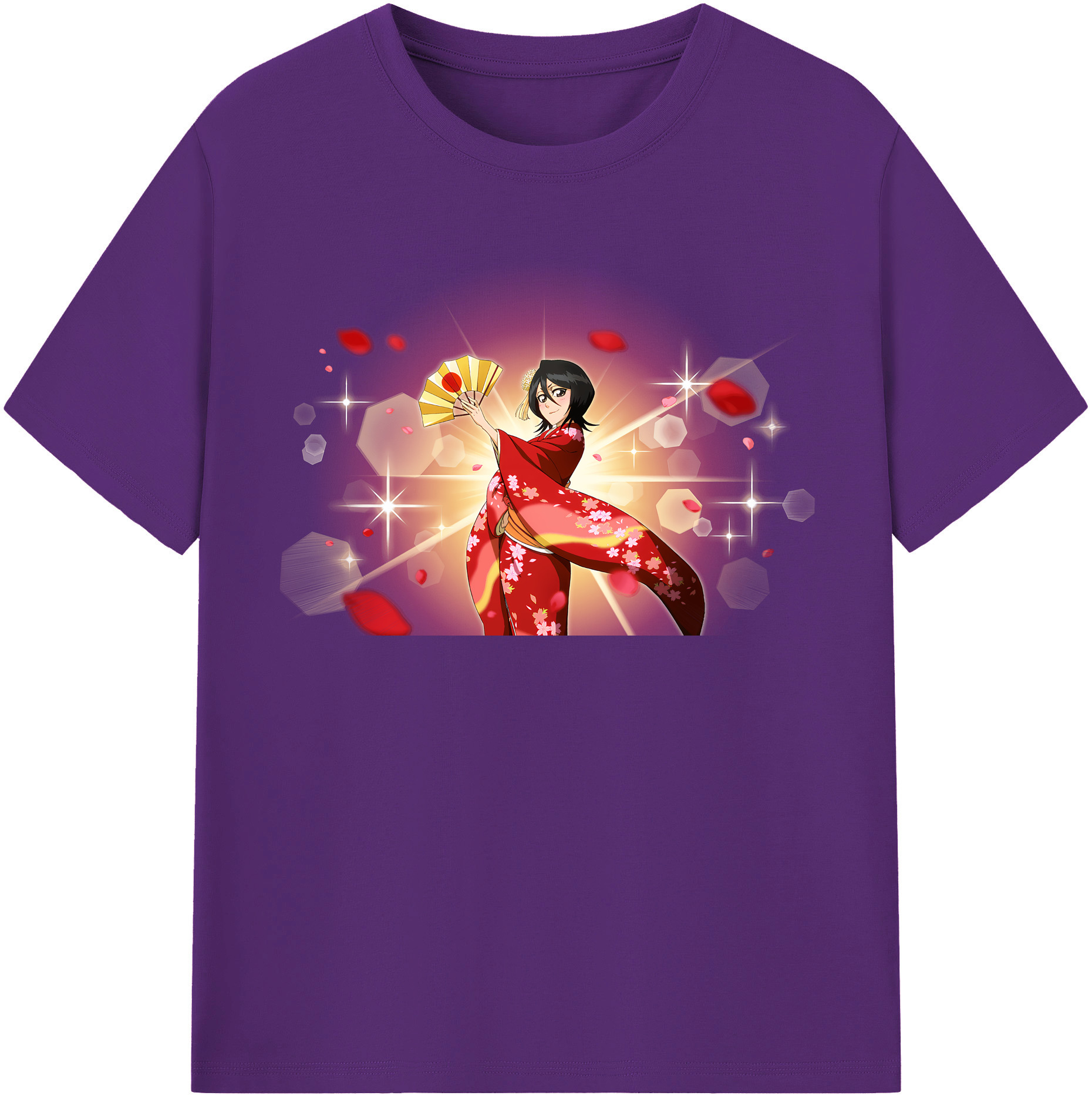 （画像用） ブリーチ 朽木ルキア BLEACH Kuchiki Rukia 綿100％半袖Tシャツ（フロントプリント）