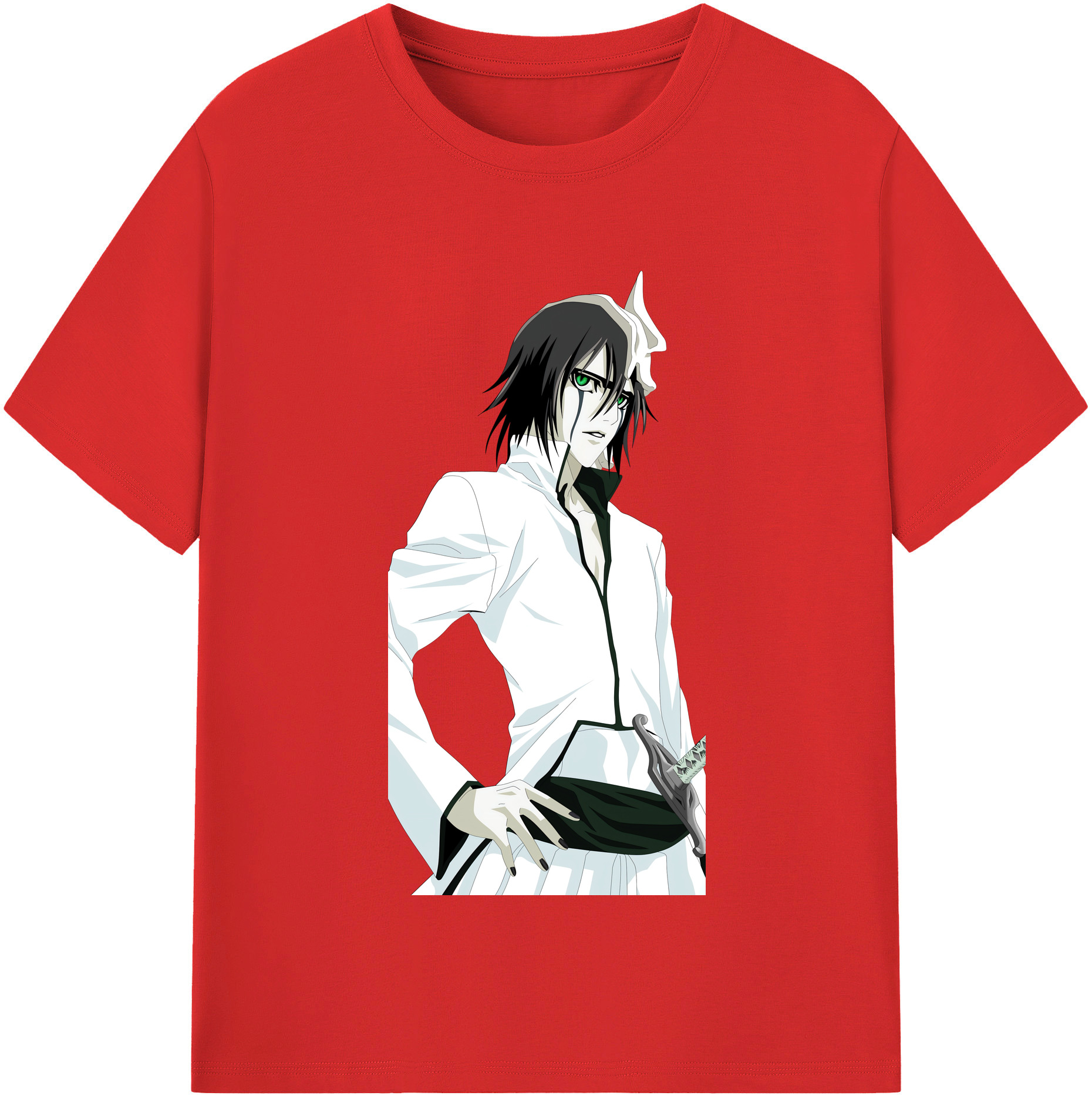 （画像用） ブリーチ ウルキオラ·シファー BLEACH Ulquiorra cifer 綿100％半袖Tシャツ（フロントプリント）