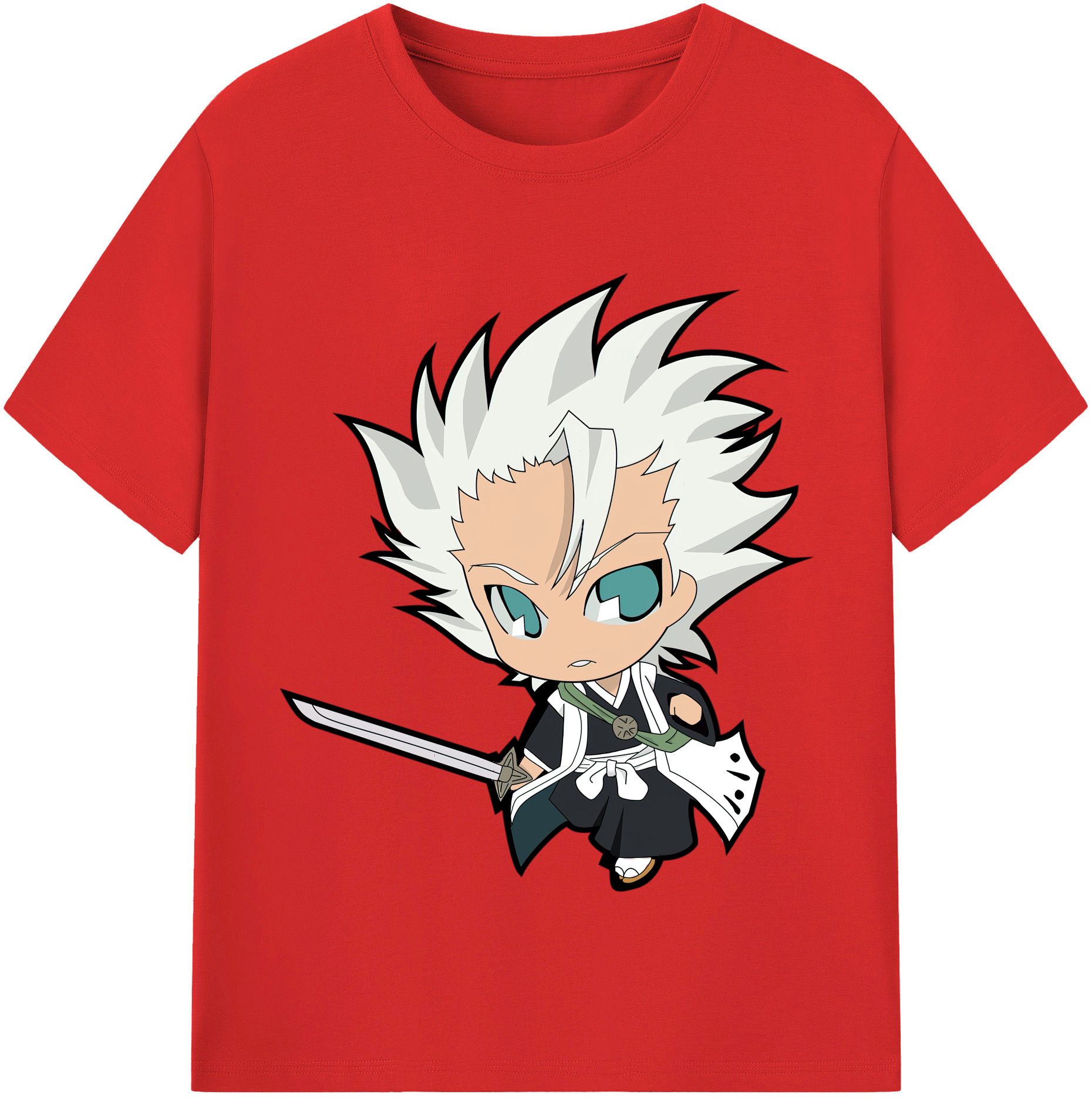 （画像用） ブリーチ 日番谷冬獅郎（ひつがや とうしろう） BLEACH Hitsugaya Toushirou 綿100％半袖Tシャツ（フロントプリント）