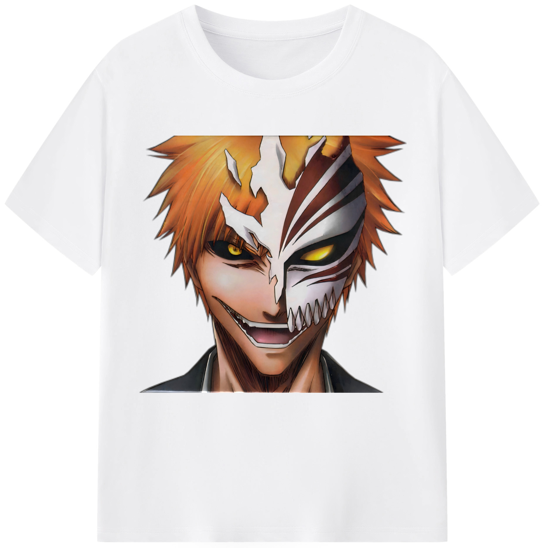（画像用） ブリーチ 黒崎一護（くろさき いちご）BLEACH Kurosaki Ichigo 綿100％半袖Tシャツ（フロントプリント）