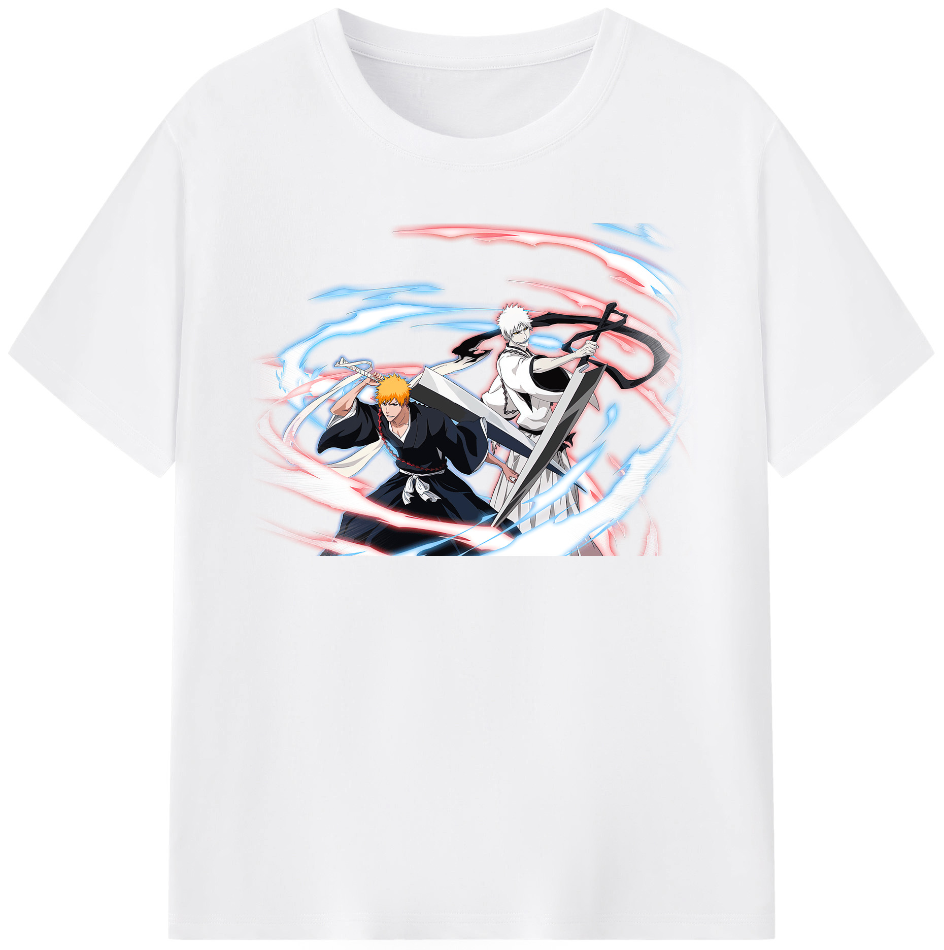 （画像用） ブリーチ 黒崎一護（くろさき いちご）BLEACH Kurosaki Ichigo 綿100％半袖Tシャツ（フロントプリント）