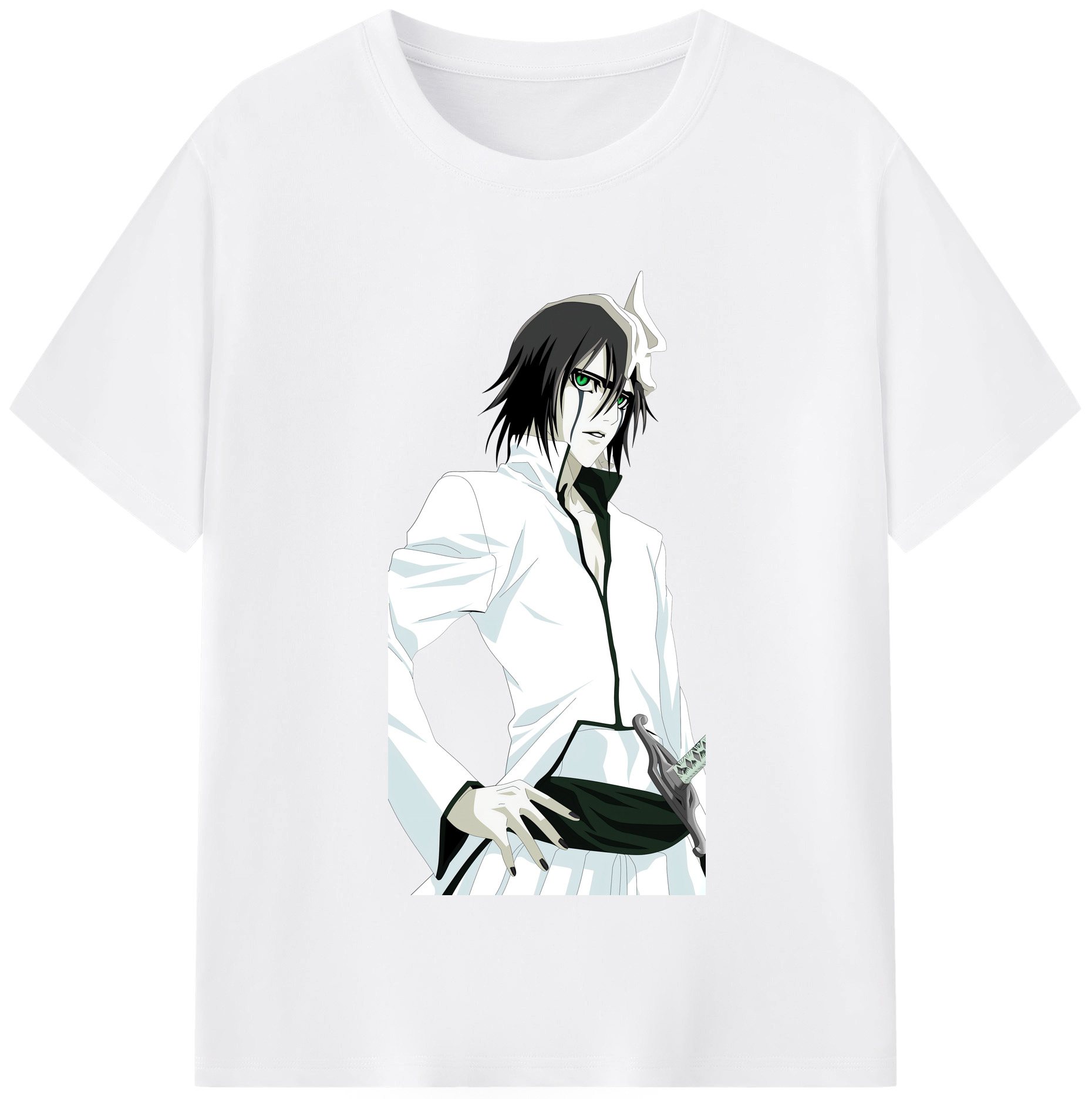（画像用） ブリーチ ウルキオラ·シファー BLEACH Ulquiorra cifer 綿100％半袖Tシャツ（フロントプリント）