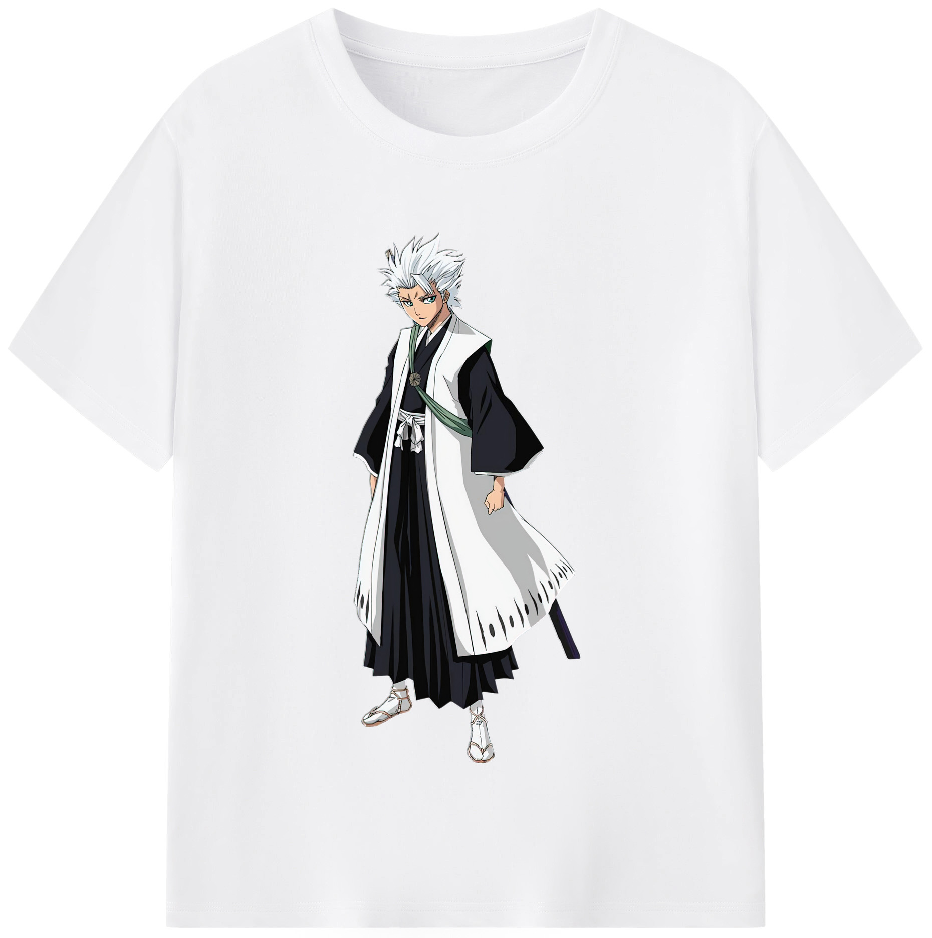 （画像用） ブリーチ 日番谷冬獅郎（ひつがや とうしろう） BLEACH Hitsugaya Toushirou 綿100％半袖Tシャツ（フロントプリント）