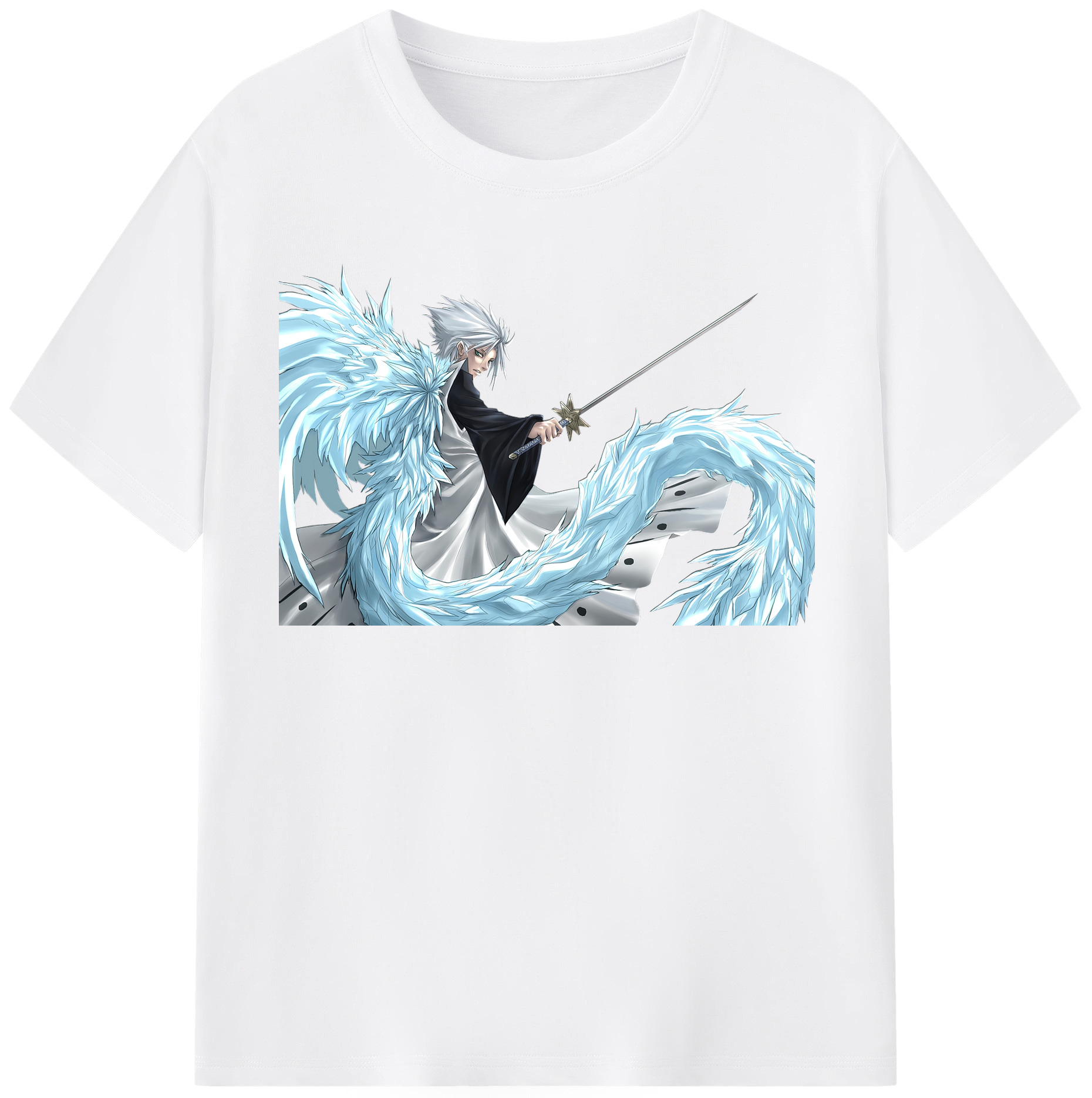 （画像用） ブリーチ 日番谷冬獅郎（ひつがや とうしろう） BLEACH Hitsugaya Toushirou 綿100％半袖Tシャツ（フロントプリント）