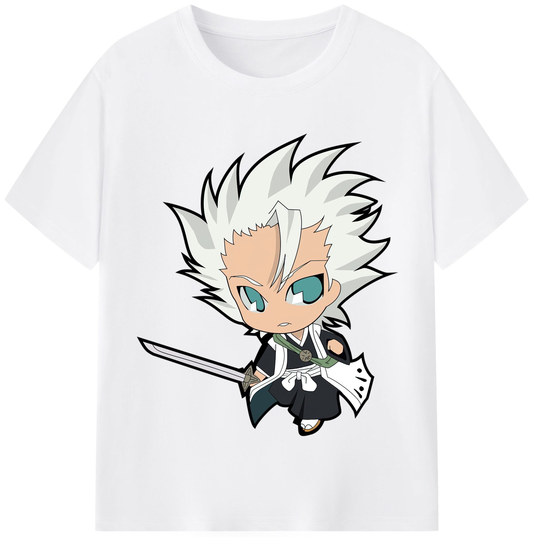 （画像用） ブリーチ 日番谷冬獅郎（ひつがや とうしろう） BLEACH Hitsugaya Toushirou 綿100％半袖Tシャツ（フロントプリント）