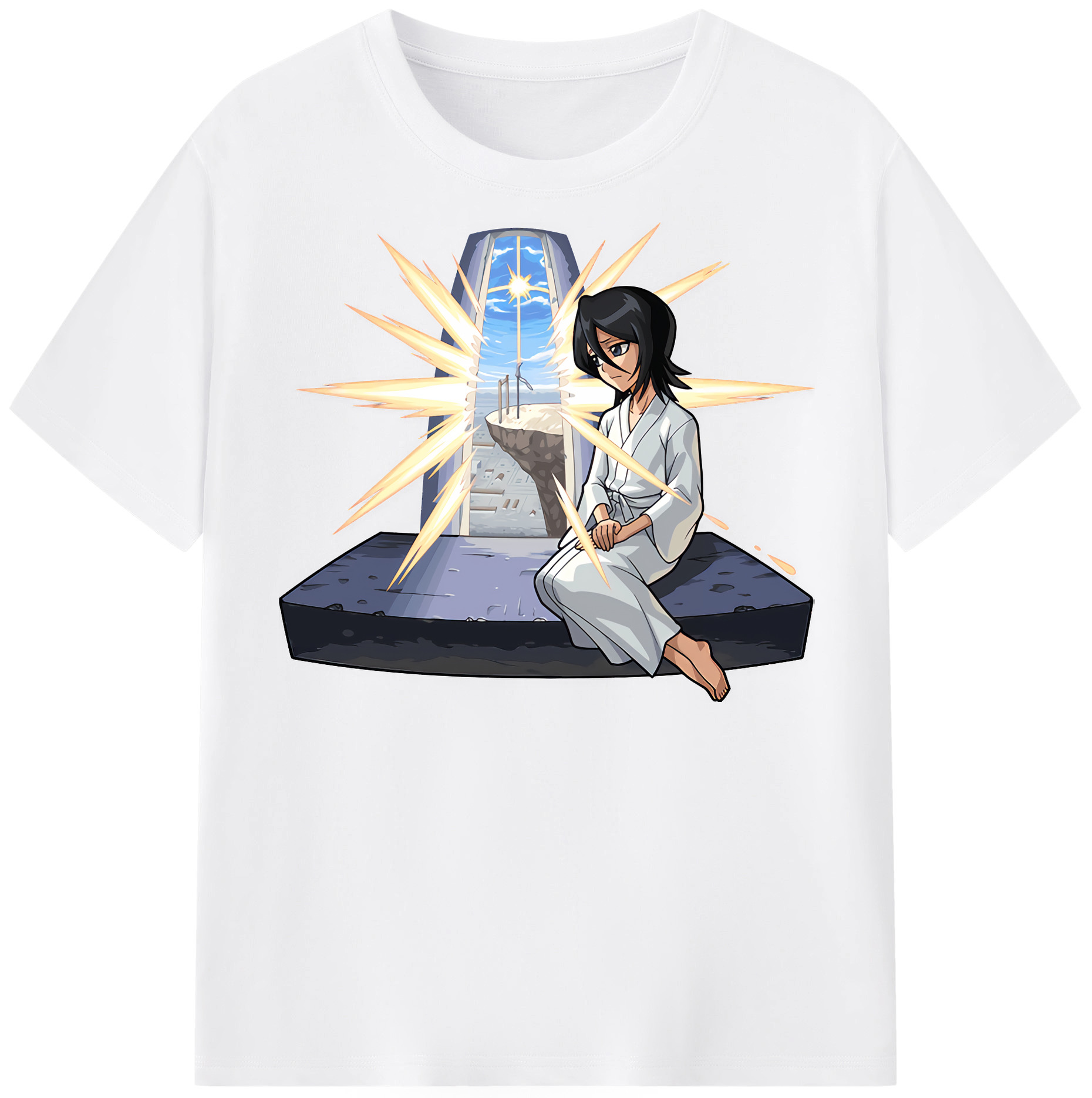 （画像用） ブリーチ 朽木ルキア BLEACH Kuchiki Rukia 綿100％半袖Tシャツ（フロントプリント）
