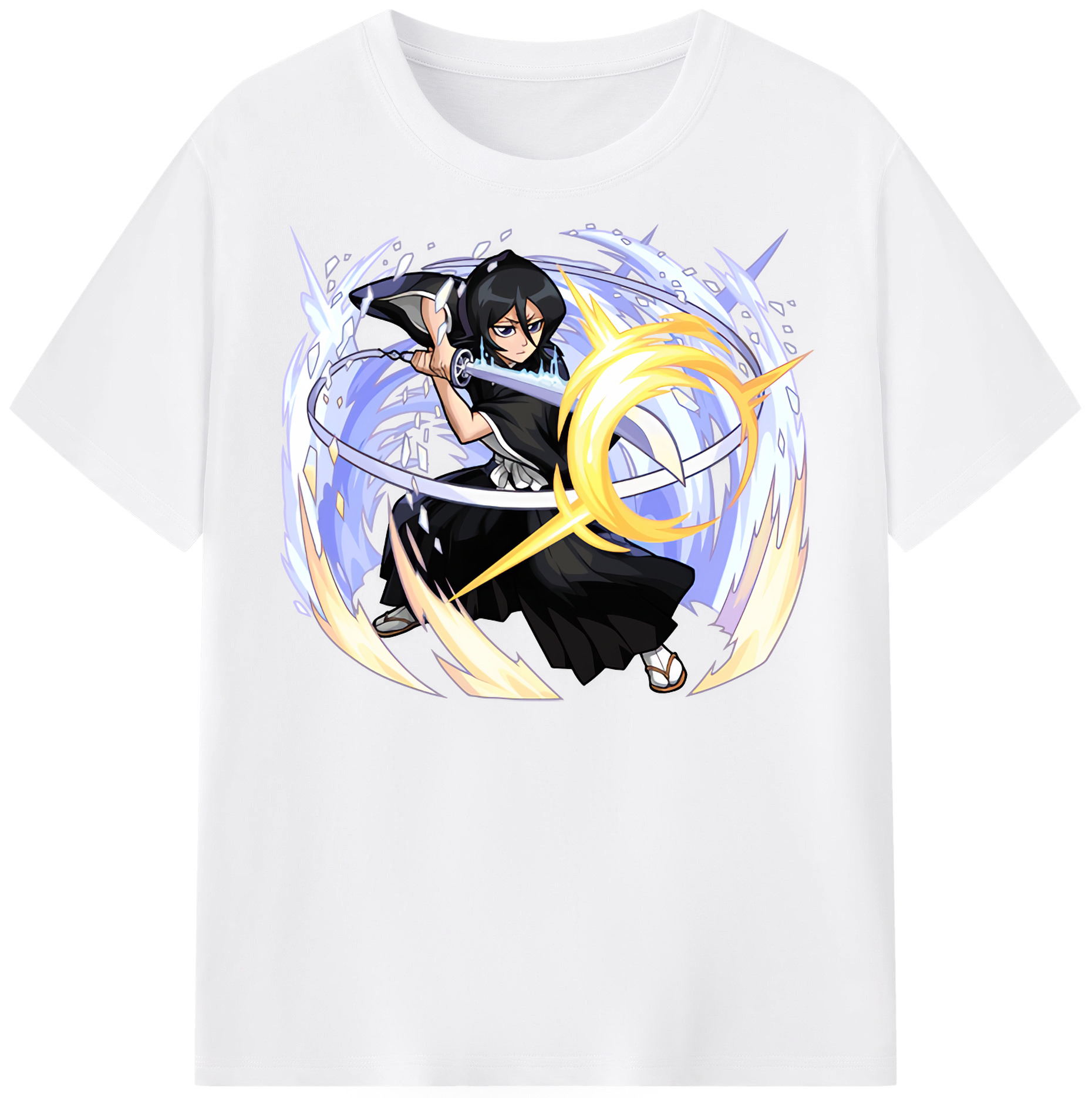 （画像用） ブリーチ 朽木ルキア BLEACH Kuchiki Rukia 綿100％半袖Tシャツ（フロントプリント）
