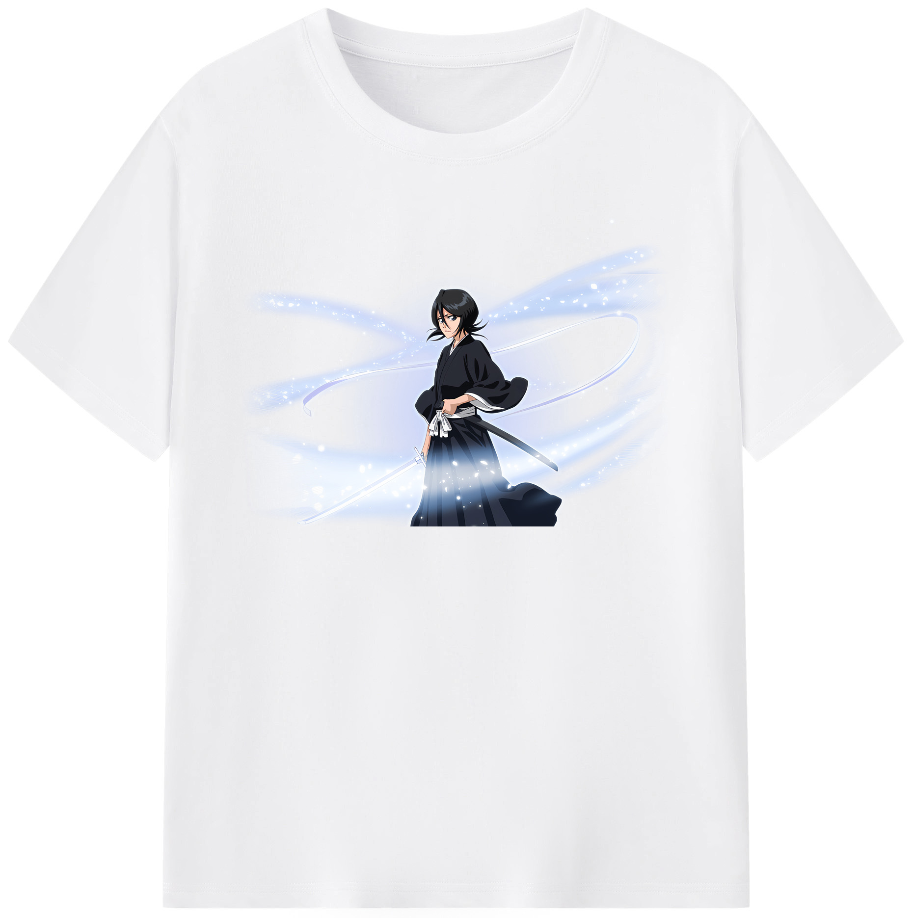 （画像用） ブリーチ 朽木ルキア BLEACH Kuchiki Rukia 綿100％半袖Tシャツ（フロントプリント）