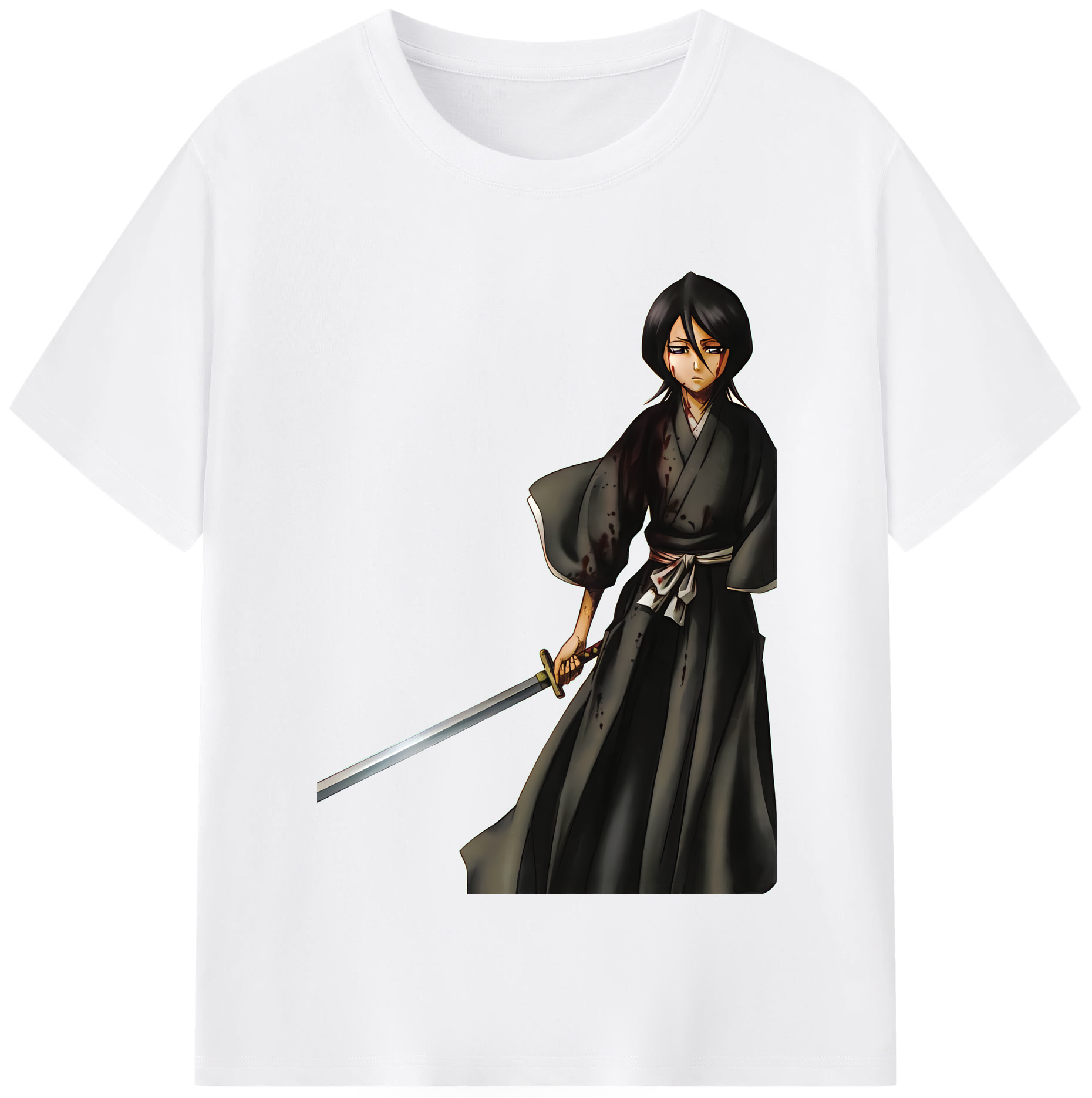 （画像用） ブリーチ 朽木ルキア BLEACH Kuchiki Rukia 綿100％半袖Tシャツ（フロントプリント）
