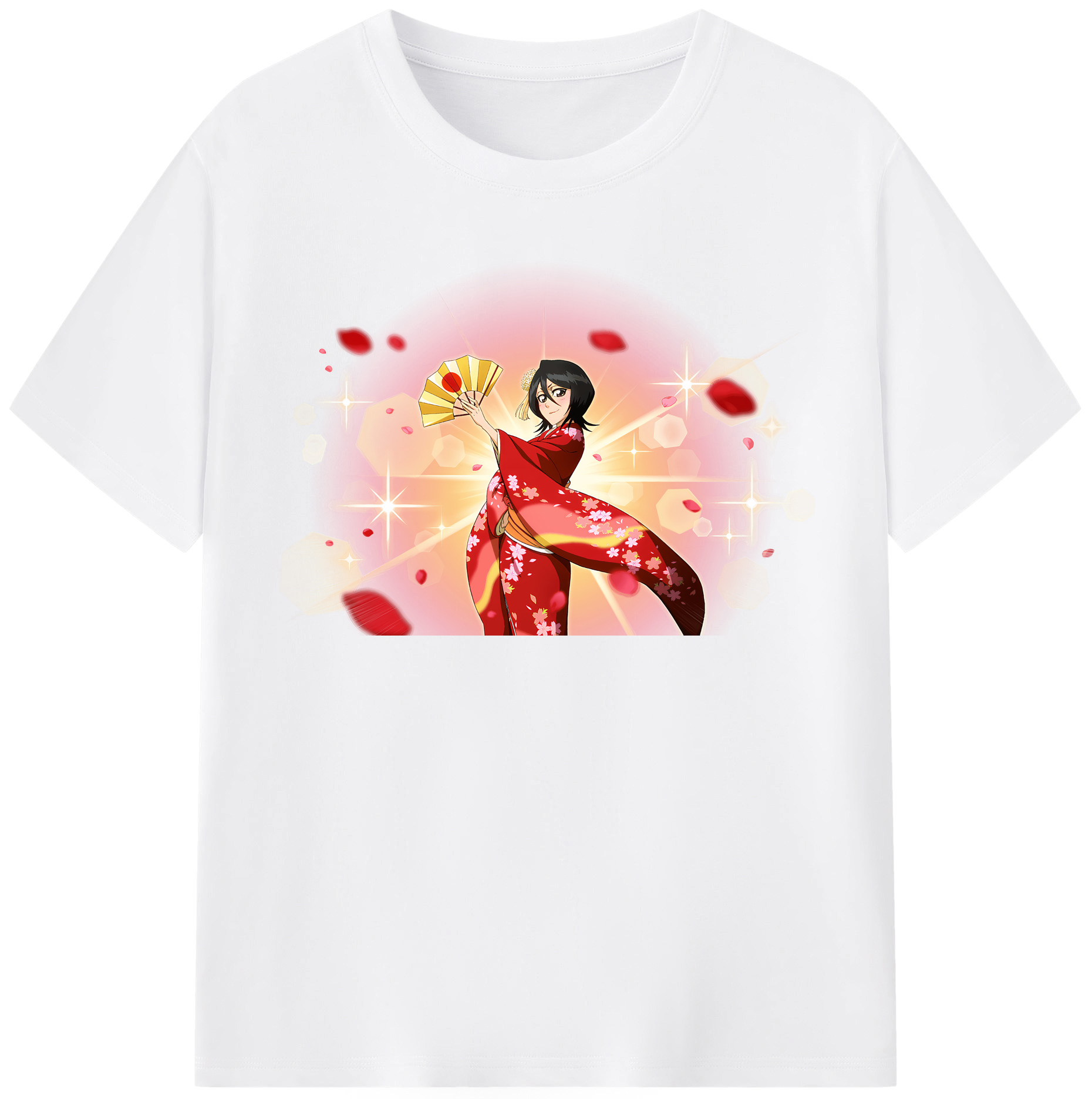 （画像用） ブリーチ 朽木ルキア BLEACH Kuchiki Rukia 綿100％半袖Tシャツ（フロントプリント）