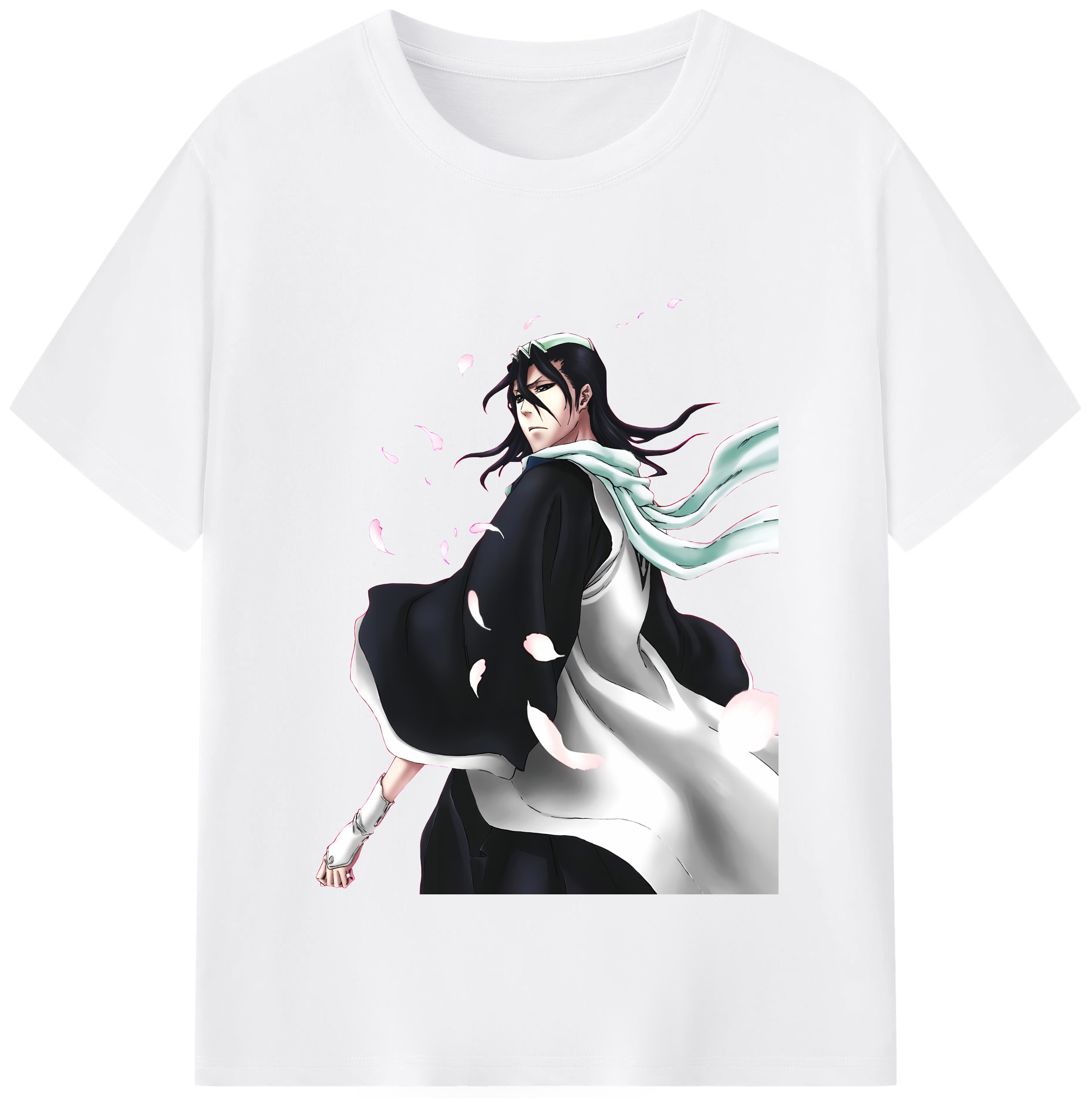 （画像用） ブリーチ くちき びゃくや BLEACH Kuchiki Byakuya 綿100％半袖Tシャツ（フロントプリント）