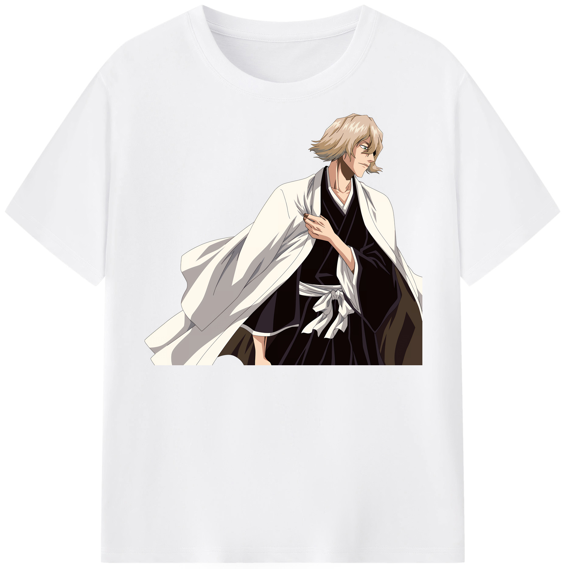（画像用） "ブリーチ 浦原 喜助（うらはら きすけ） BLEACH Urahara Kisuke " 綿100％半袖Tシャツ（フロントプリント）