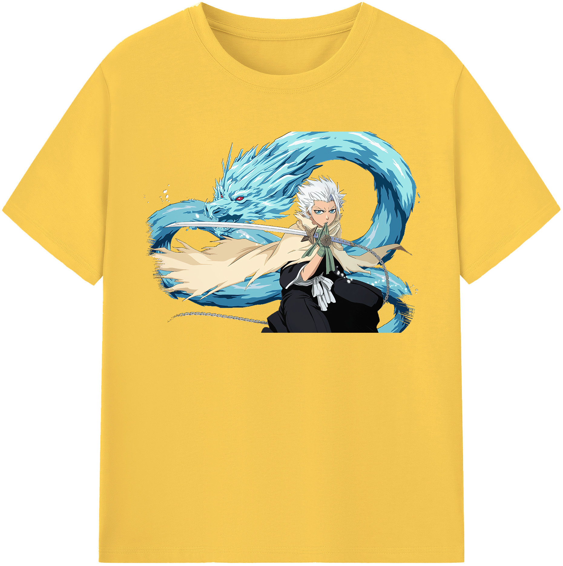 （画像用） ブリーチ 日番谷冬獅郎（ひつがや とうしろう） BLEACH Hitsugaya Toushirou 綿100％半袖Tシャツ（フロントプリント）