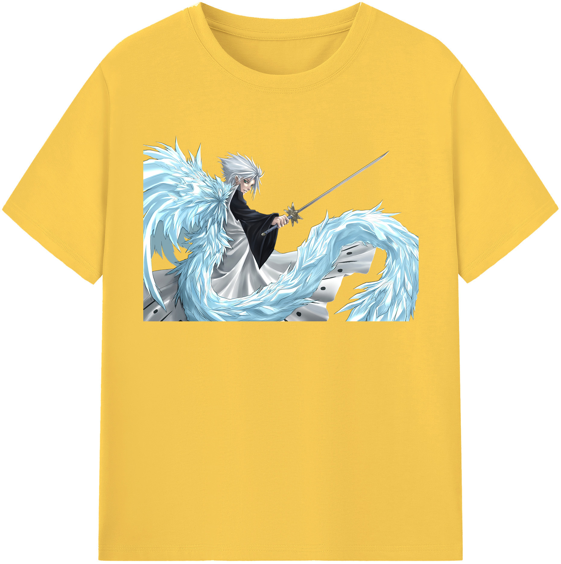 （画像用） ブリーチ 日番谷冬獅郎（ひつがや とうしろう） BLEACH Hitsugaya Toushirou 綿100％半袖Tシャツ（フロントプリント）
