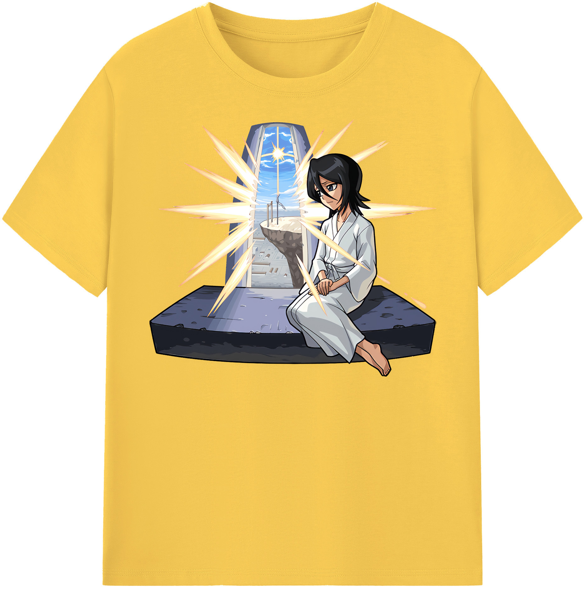 （画像用） ブリーチ 朽木ルキア BLEACH Kuchiki Rukia 綿100％半袖Tシャツ（フロントプリント）